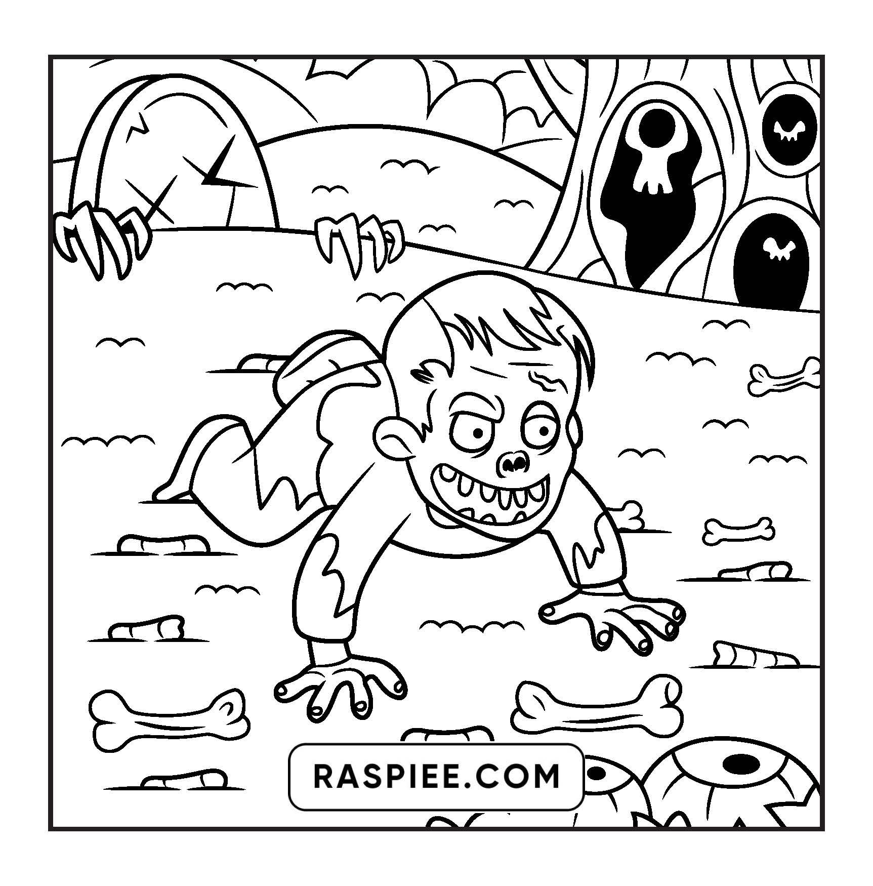 85 Bold and Easy Creepy Friends Halloween Coloring Pages