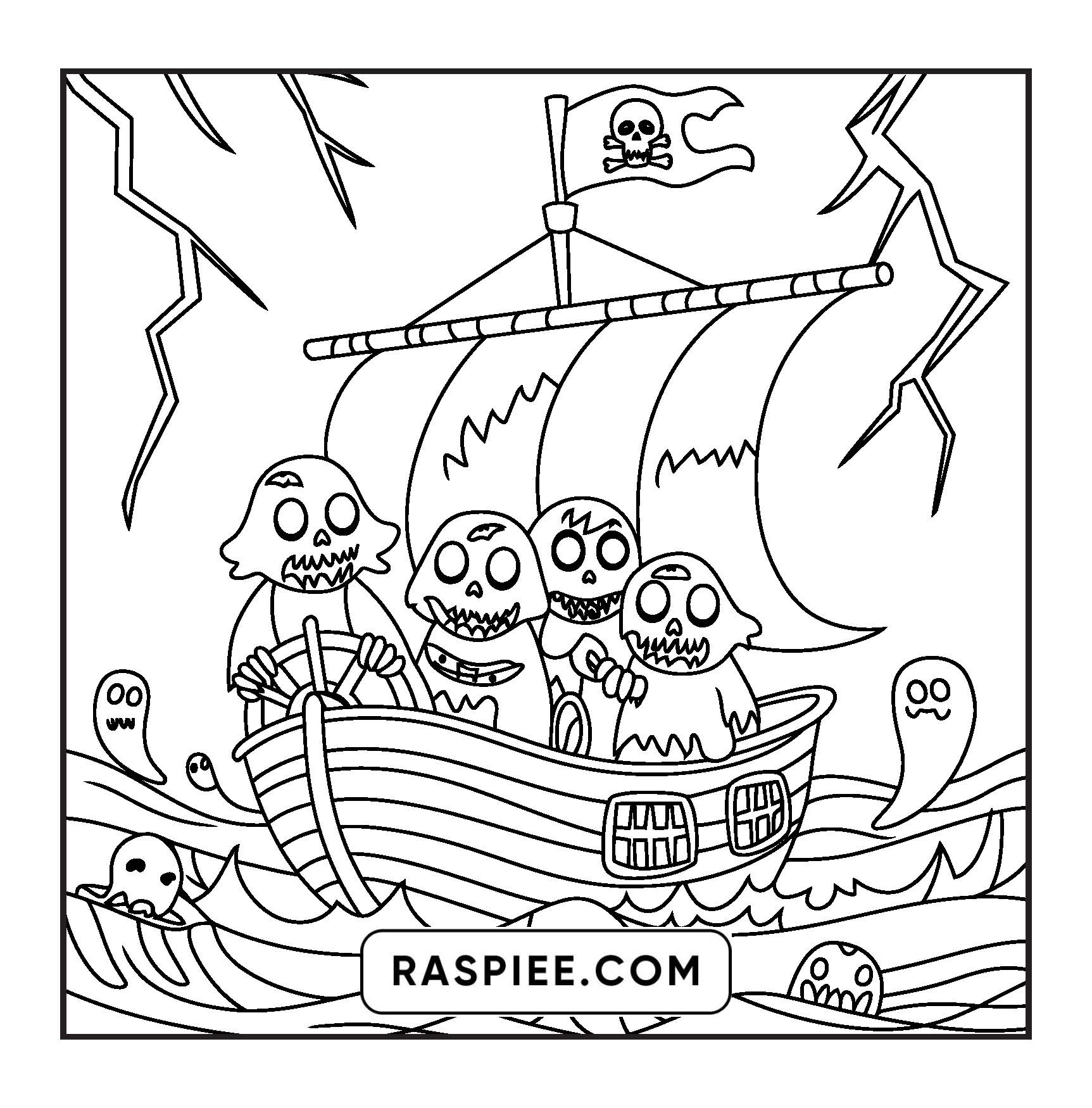85 Bold and Easy Creepy Friends Halloween Coloring Pages