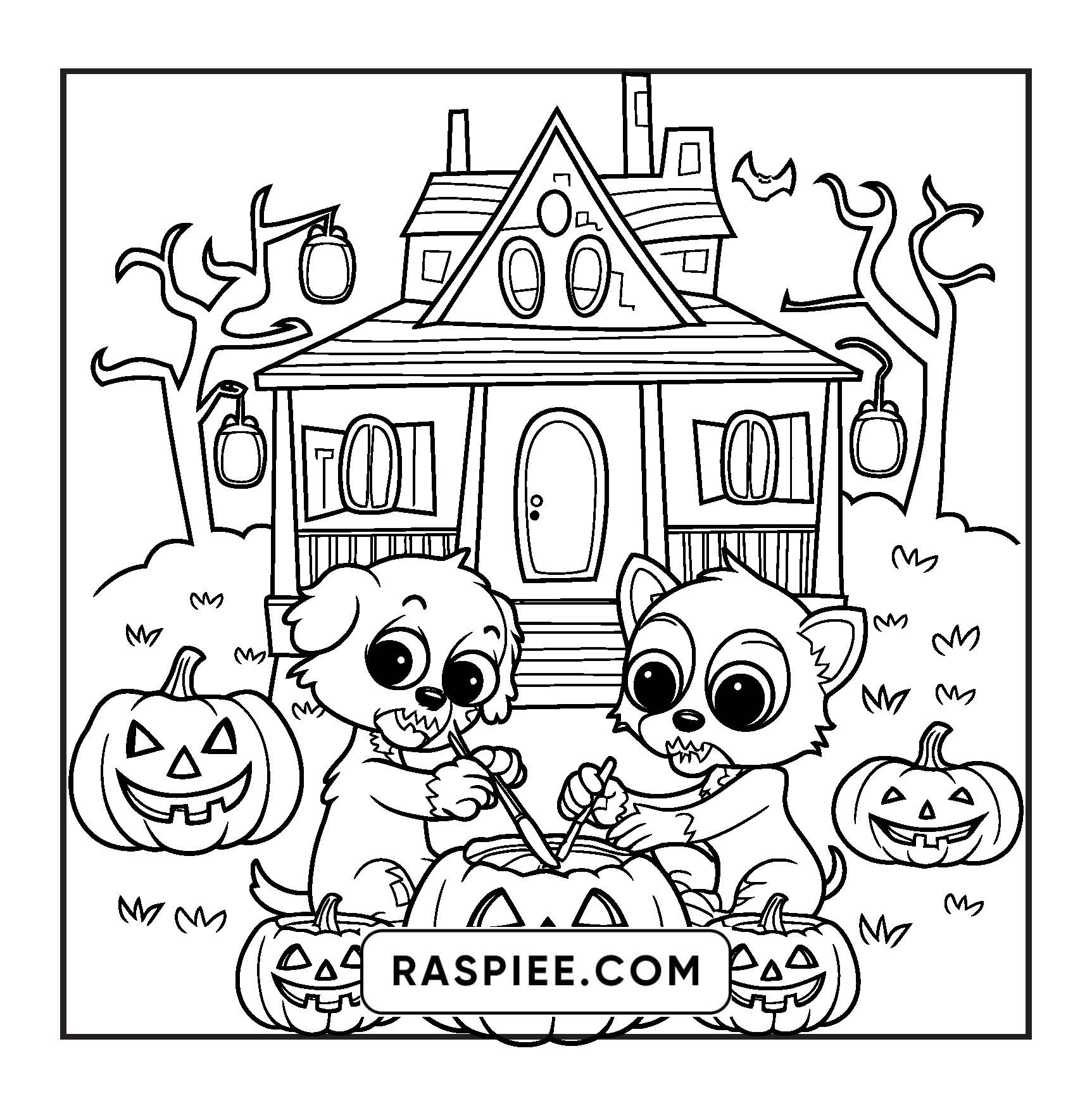 85 Bold and Easy Creepy Friends Halloween Coloring Pages