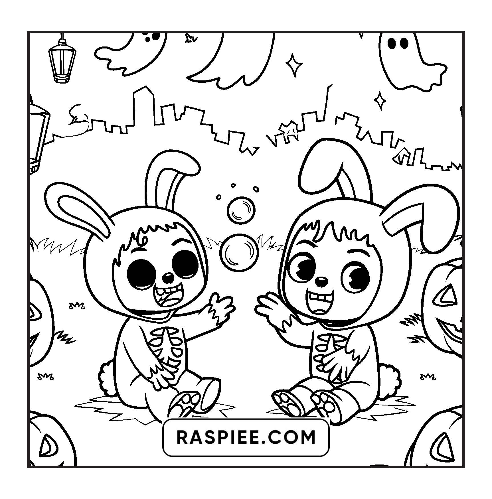 85 Bold and Easy Creepy Friends Halloween Coloring Pages