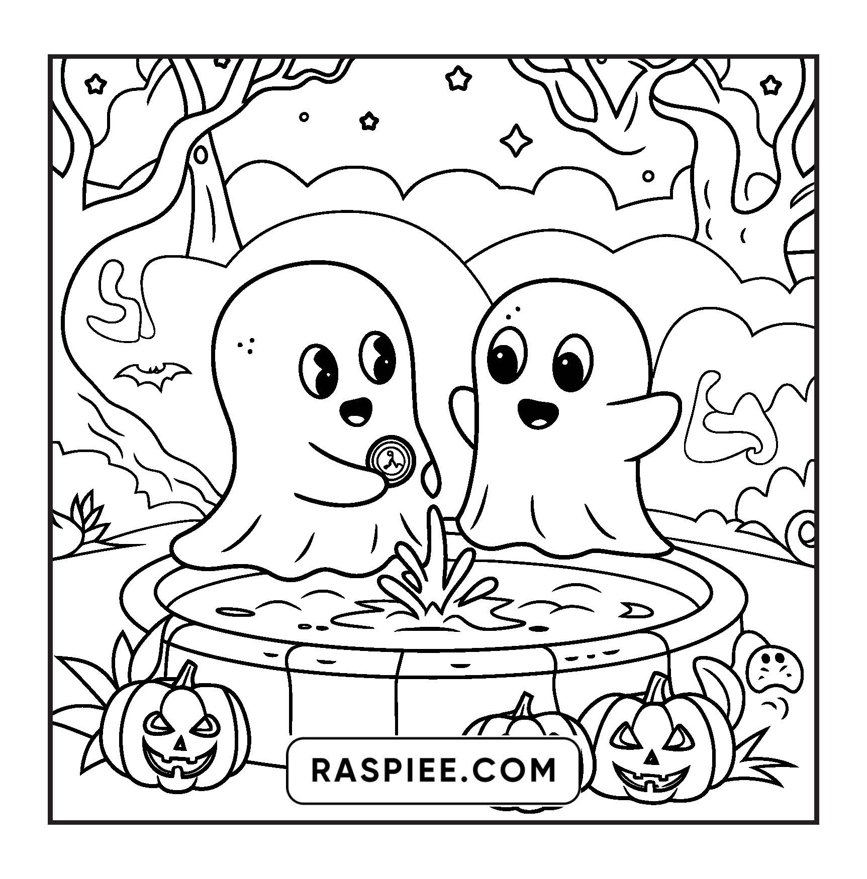 85 Bold and Easy Creepy Friends Halloween Coloring Pages