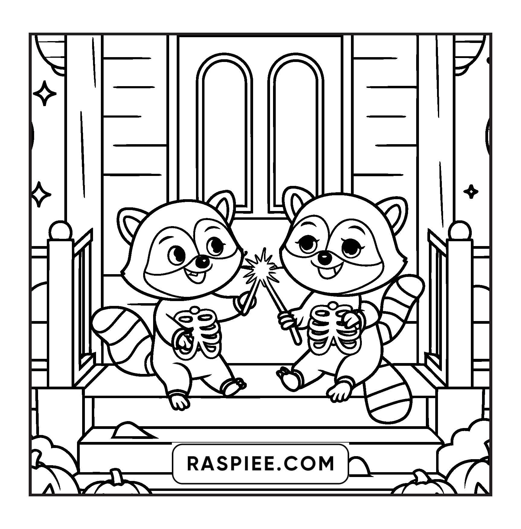 85 Bold and Easy Creepy Friends Halloween Coloring Pages