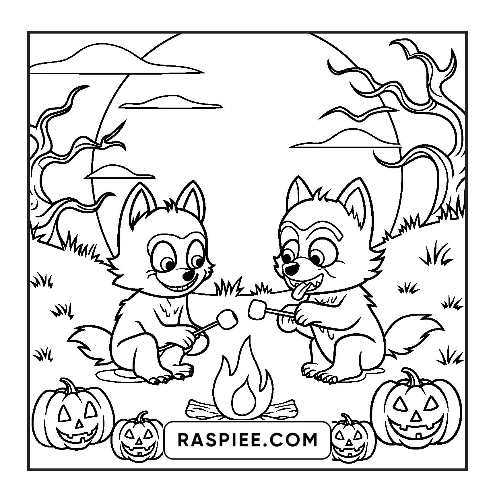 85 Bold and Easy Creepy Friends Halloween Coloring Pages