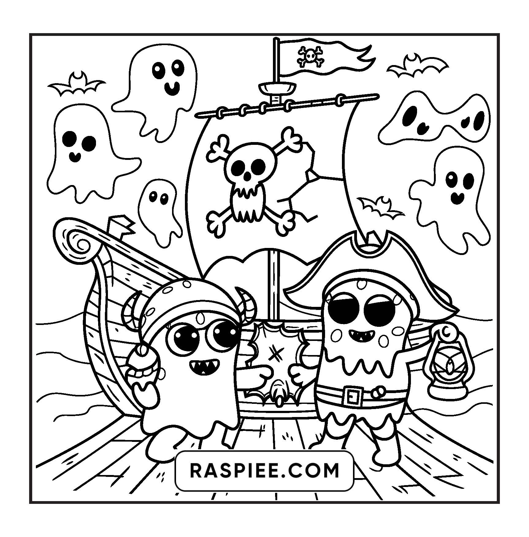 85 Bold and Easy Creepy Friends Halloween Coloring Pages