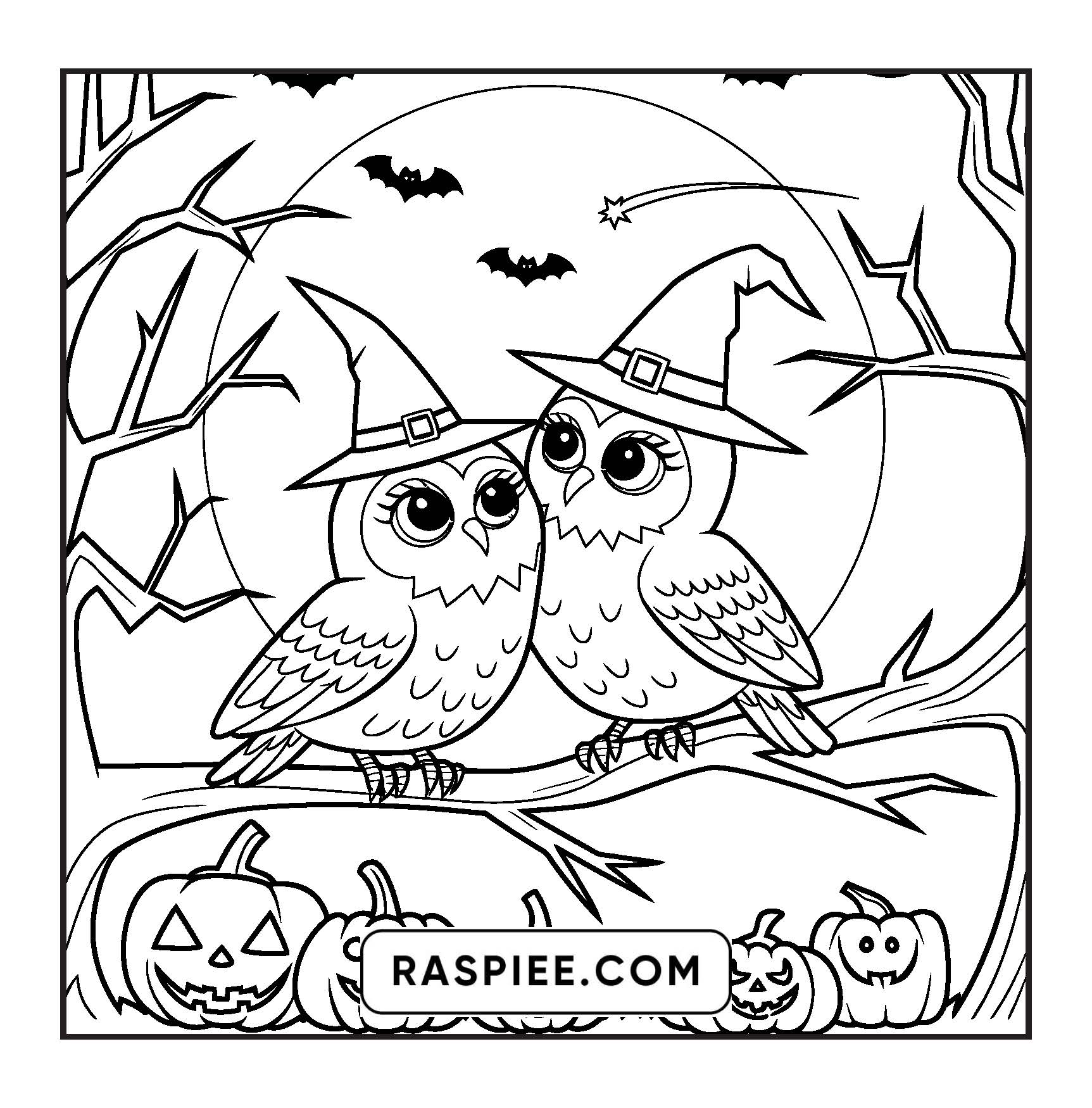85 Bold and Easy Creepy Friends Halloween Coloring Pages