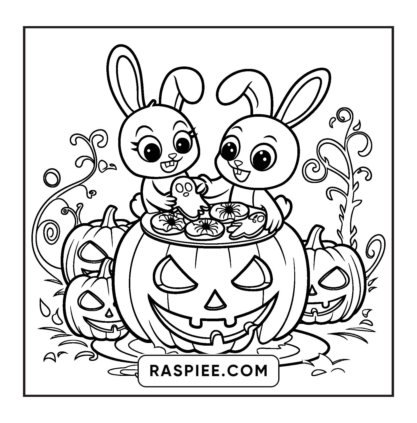 85 Bold and Easy Creepy Friends Halloween Coloring Pages