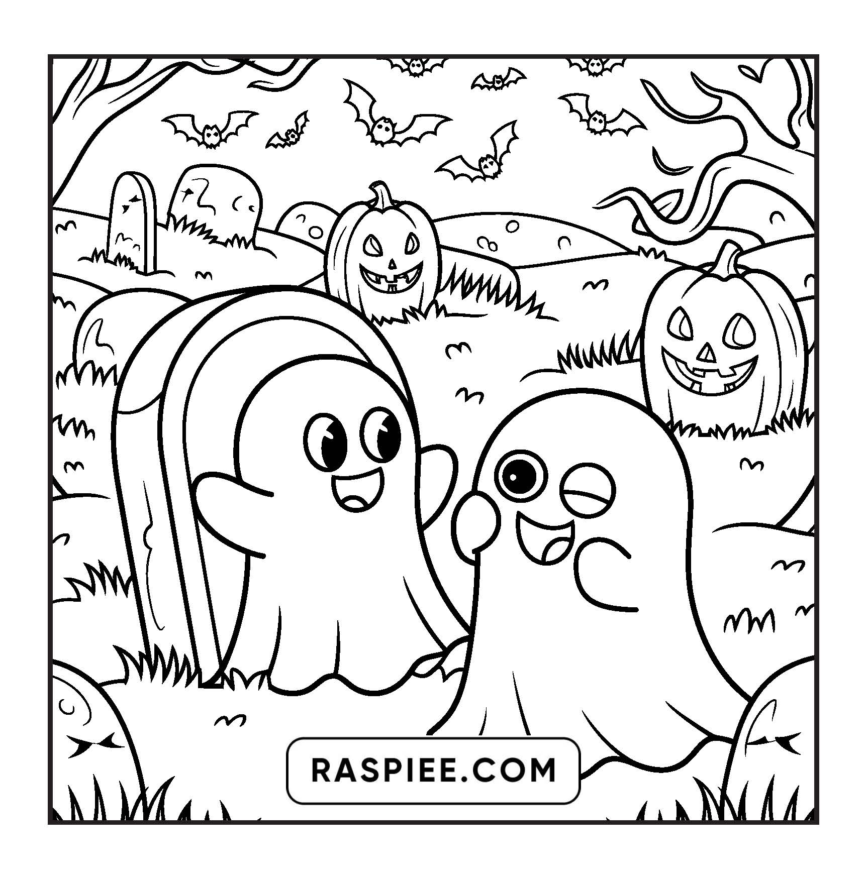 85 Bold and Easy Creepy Friends Halloween Coloring Pages