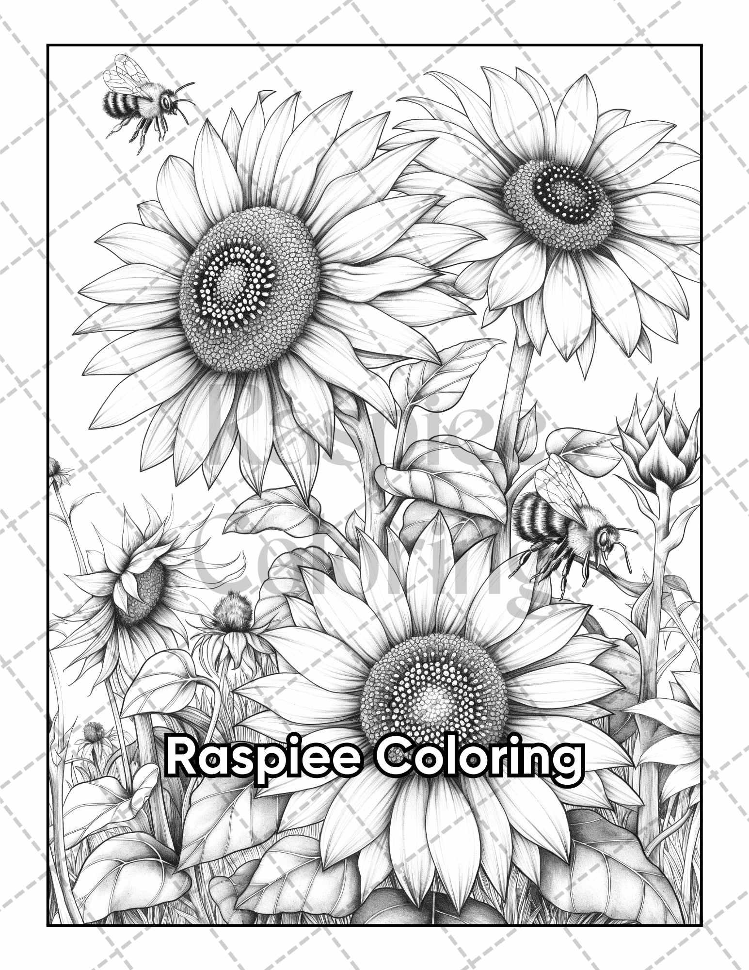 101 Tranquil Blooms Adult Coloring Pages Printable PDF Instant Download