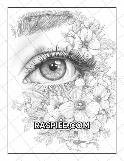 50 Botanical Anatomy Adult Coloring Pages Printable PDF Instant Download