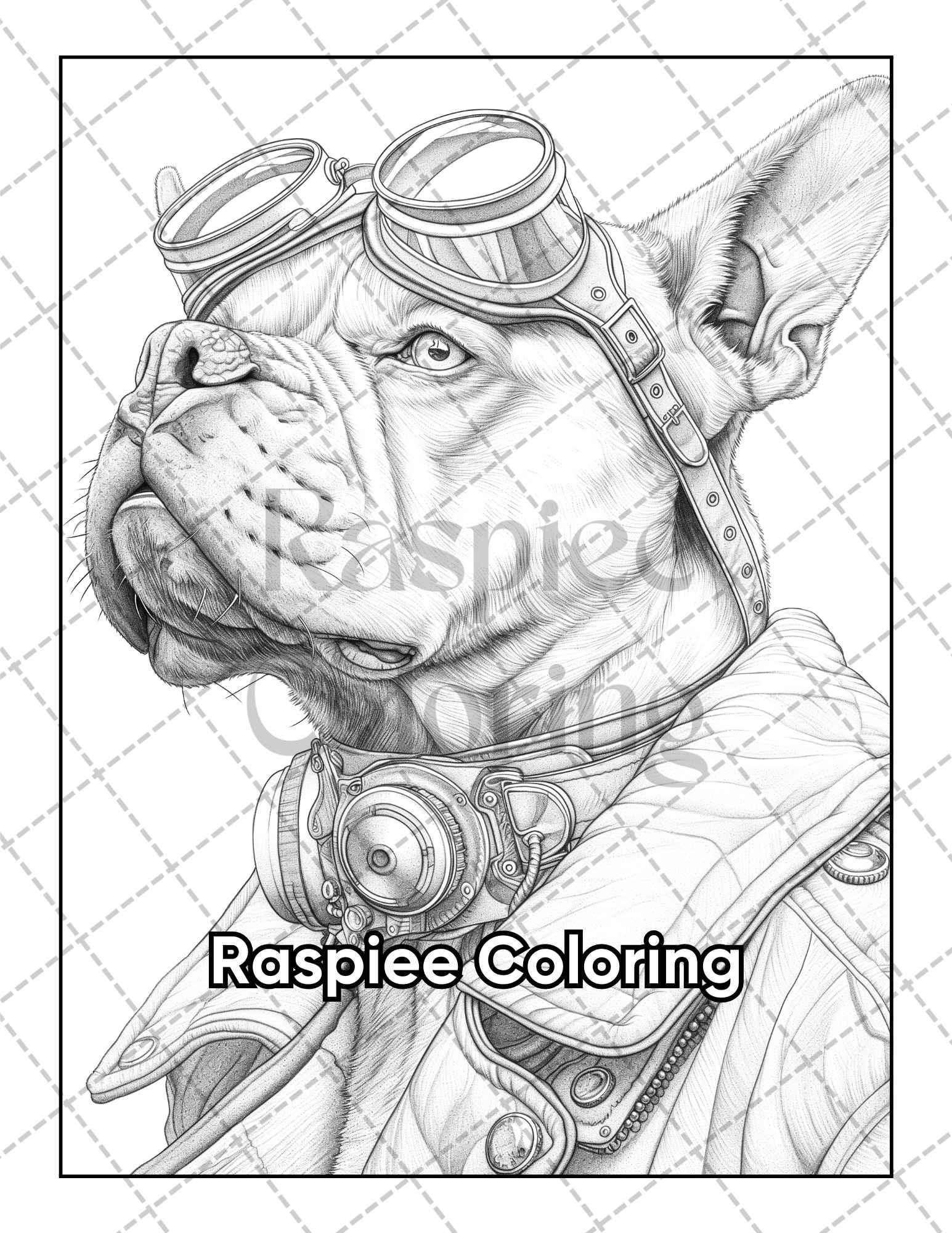 50 Dogs Dressed Up Adult Coloring Pages Printable PDF Instant Download