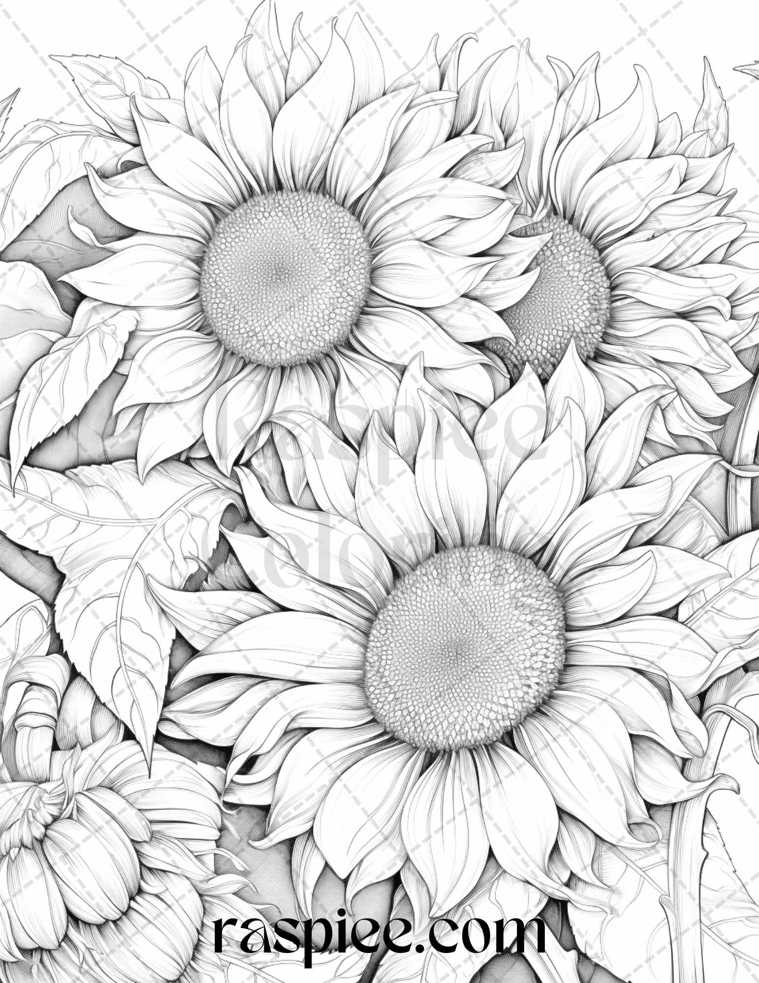Autumn Vibes Grayscale Coloring Pages Printable for Adults, PDF File Instant Download