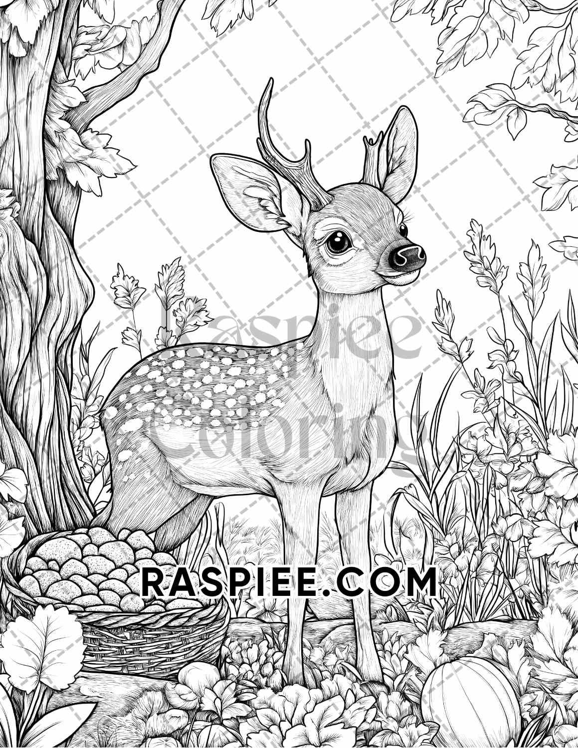 Autumn Charm Adult Coloring Pages Printable PDF Instant Download