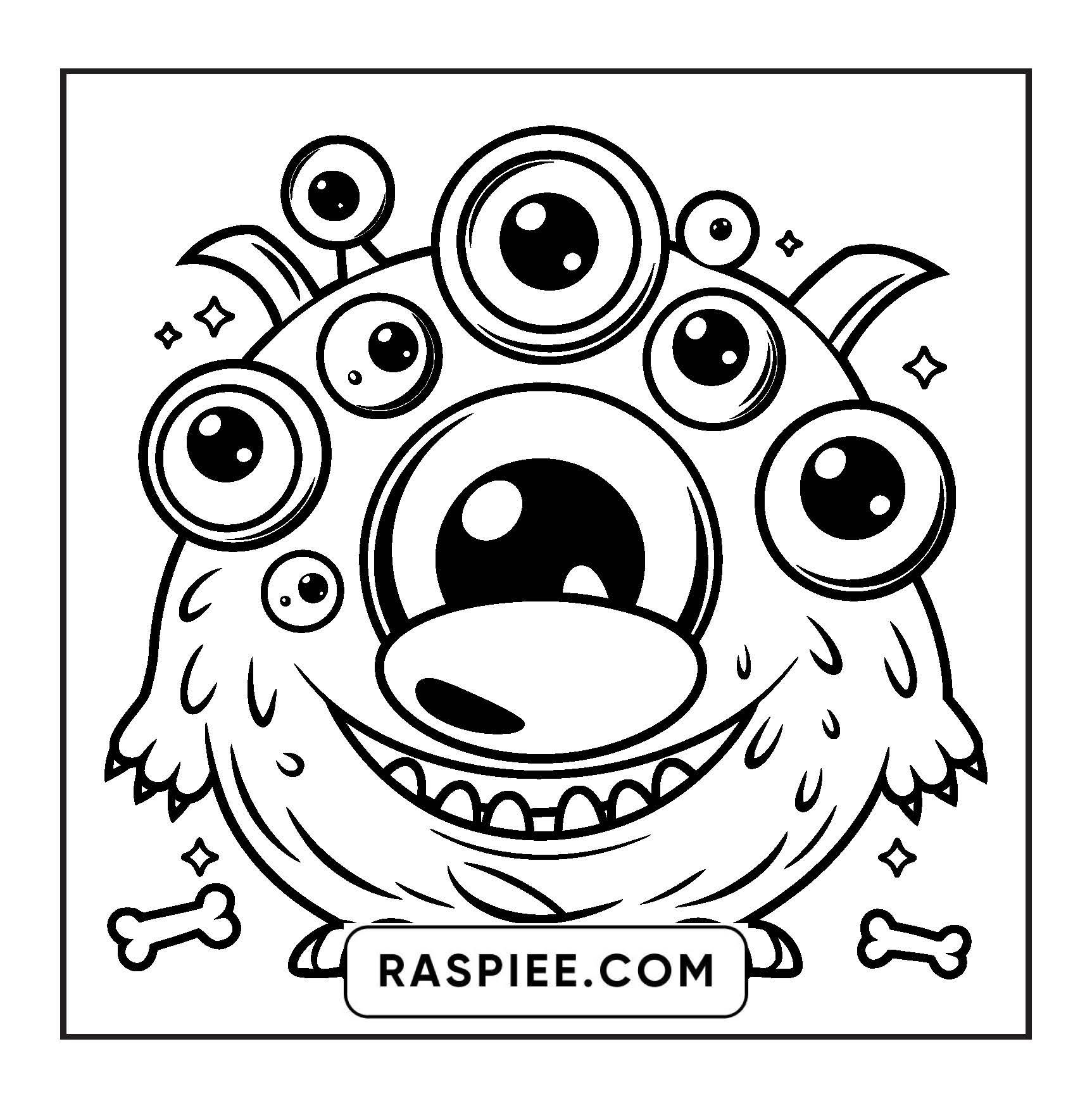 90 Bold and Easy Creepy Monster Coloring Pages