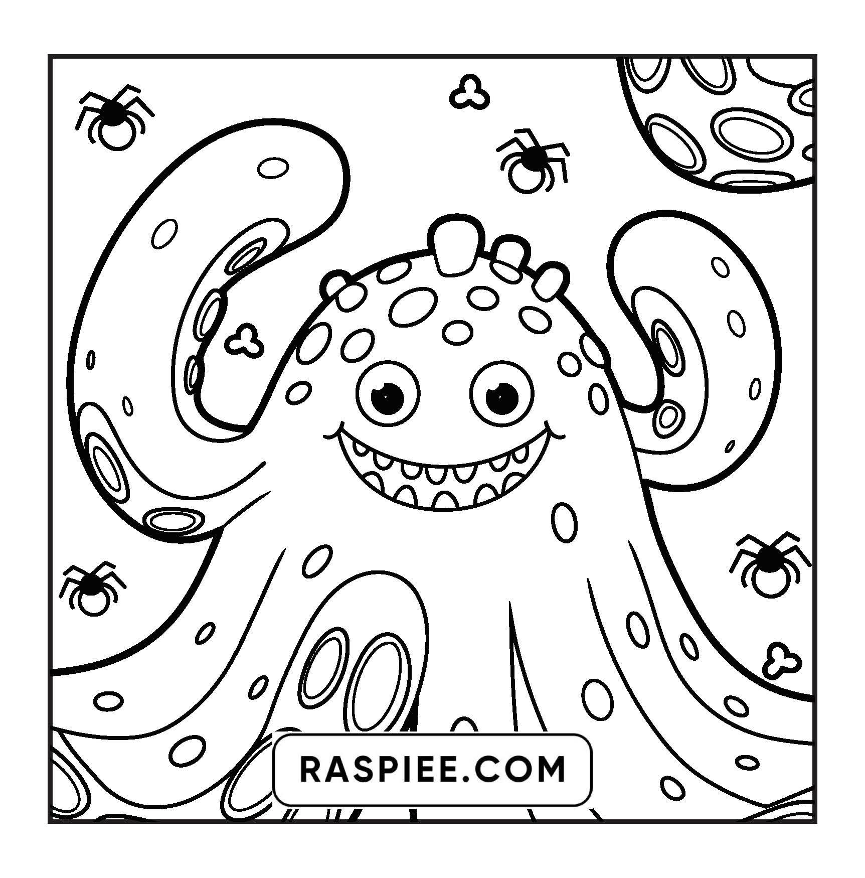 90 Bold and Easy Creepy Monster Coloring Pages