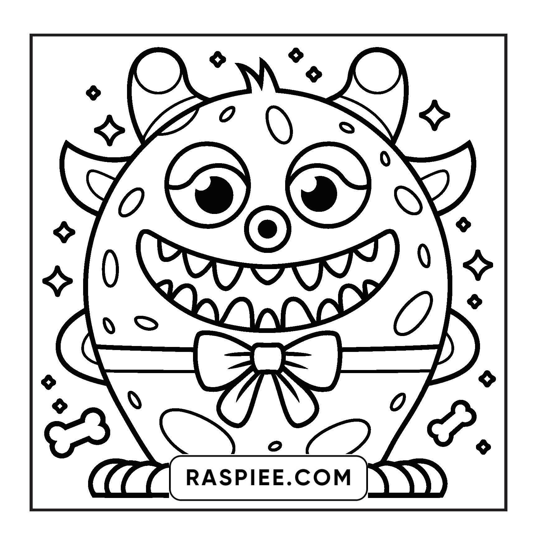 90 Bold and Easy Creepy Monster Coloring Pages