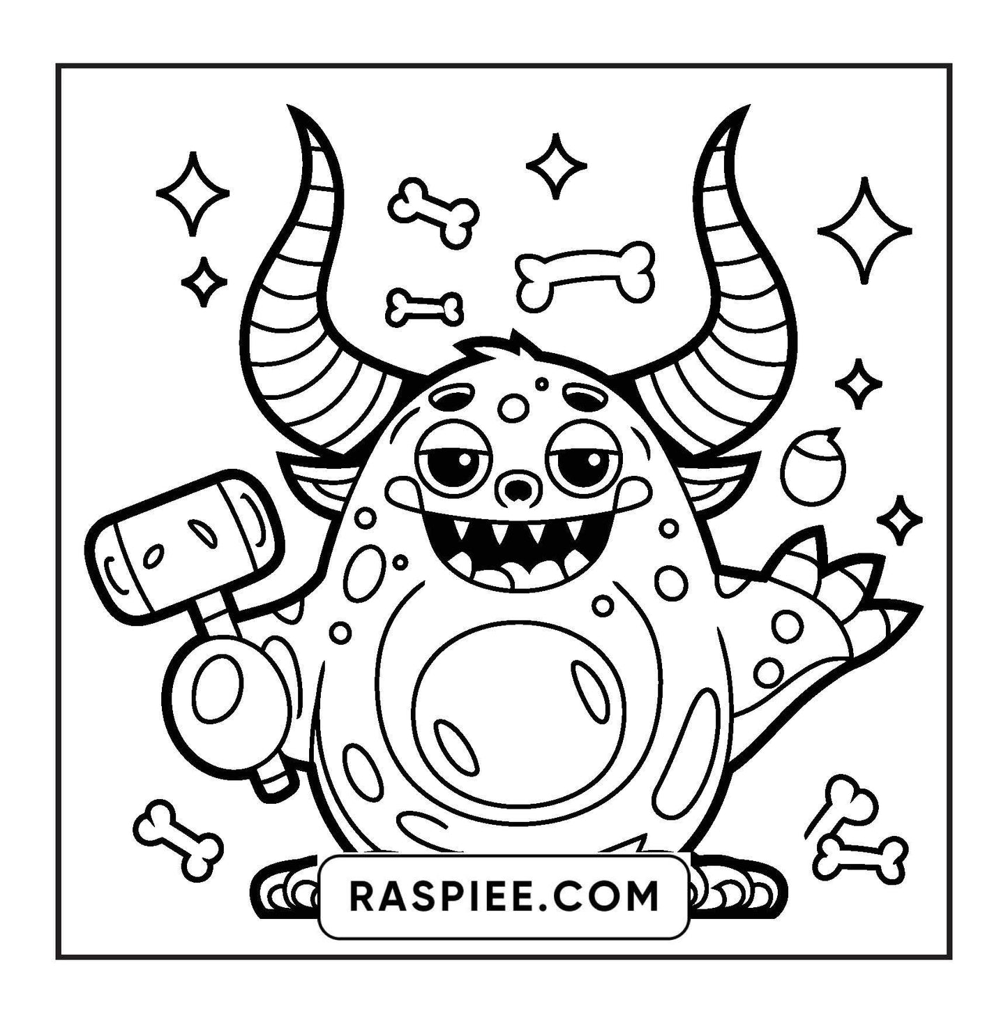 90 Bold and Easy Creepy Monster Coloring Pages