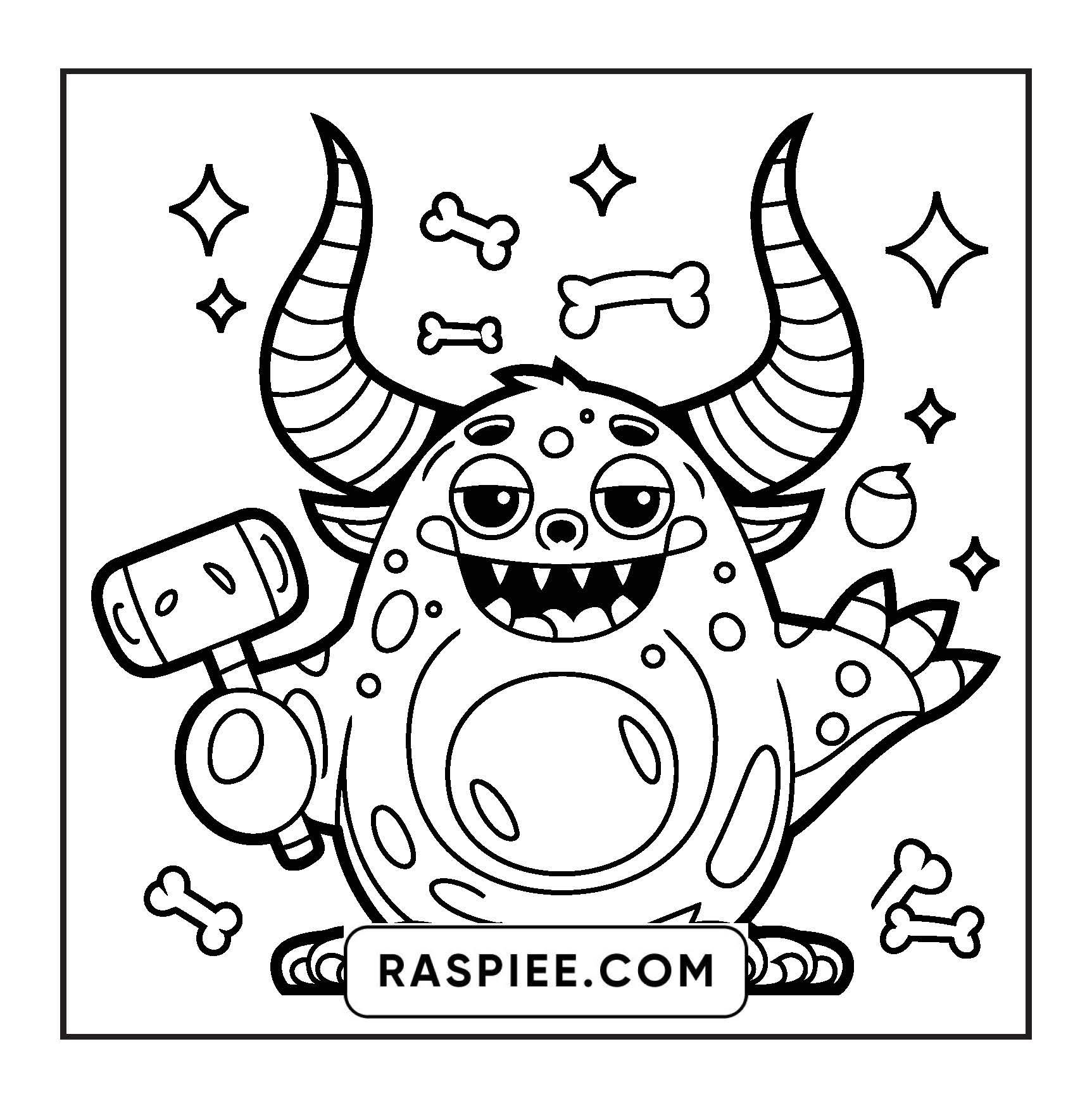 90 Bold and Easy Creepy Monster Coloring Pages