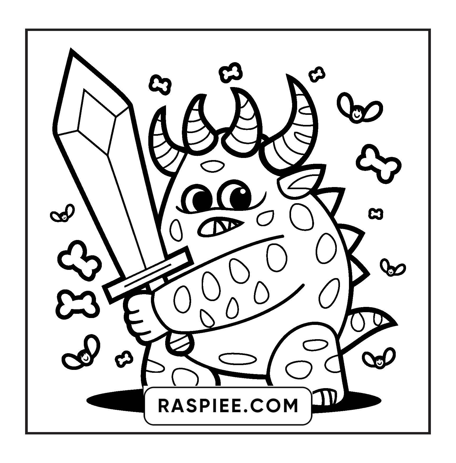 90 Bold and Easy Creepy Monster Coloring Pages