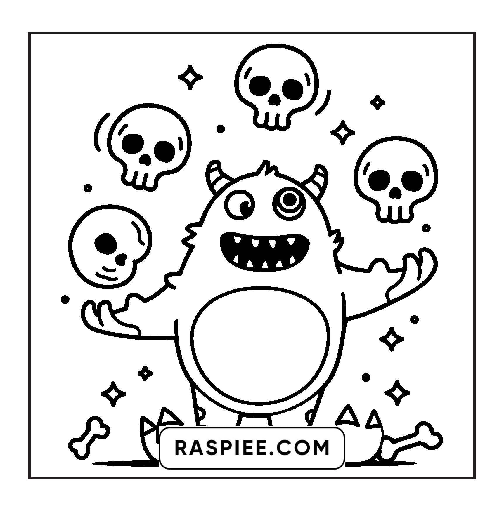 90 Bold and Easy Creepy Monster Coloring Pages
