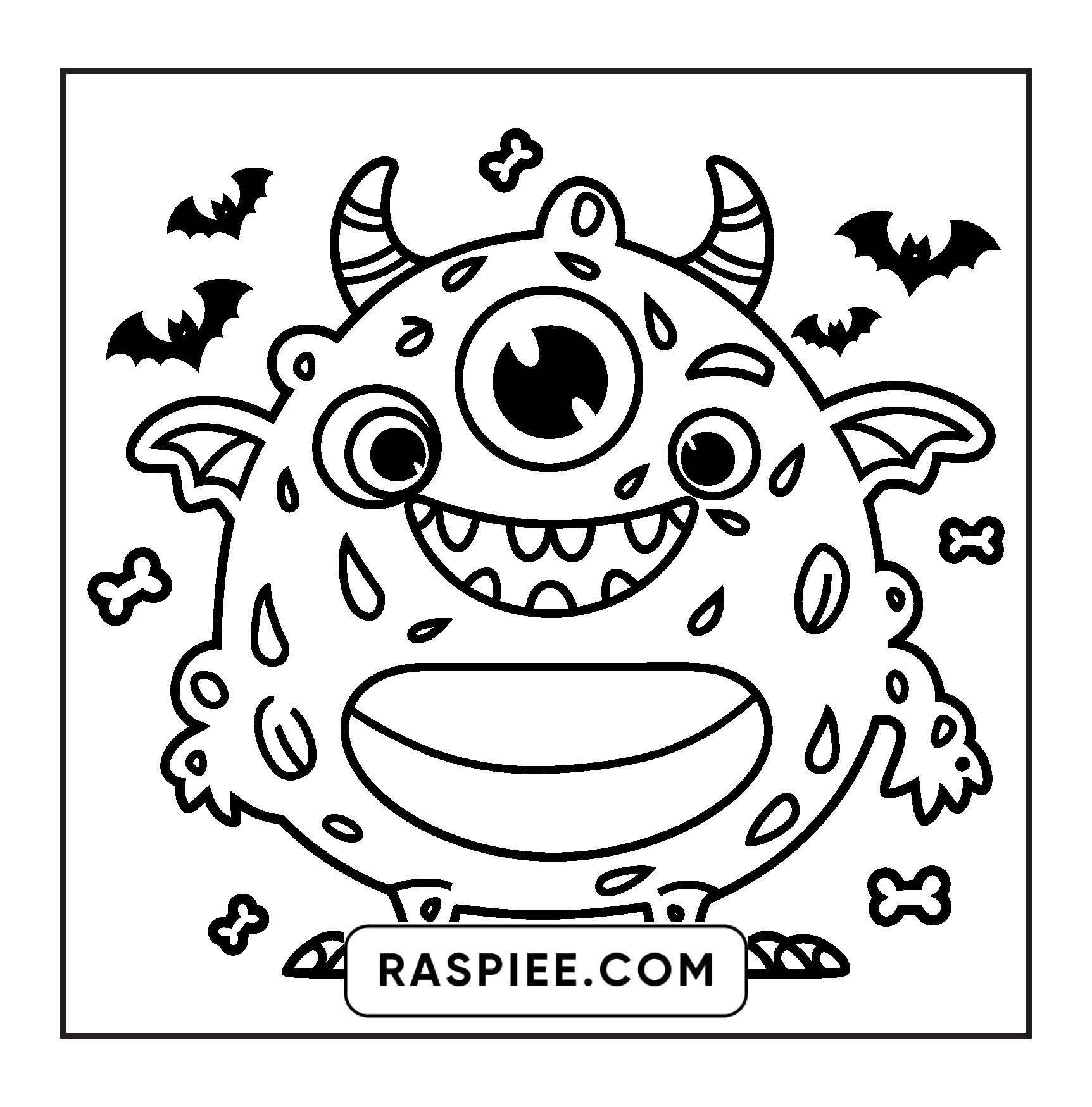 90 Bold and Easy Creepy Monster Coloring Pages