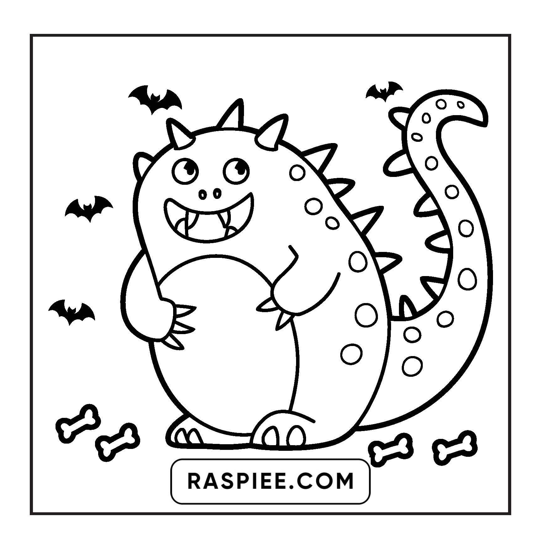 90 Bold and Easy Creepy Monster Coloring Pages