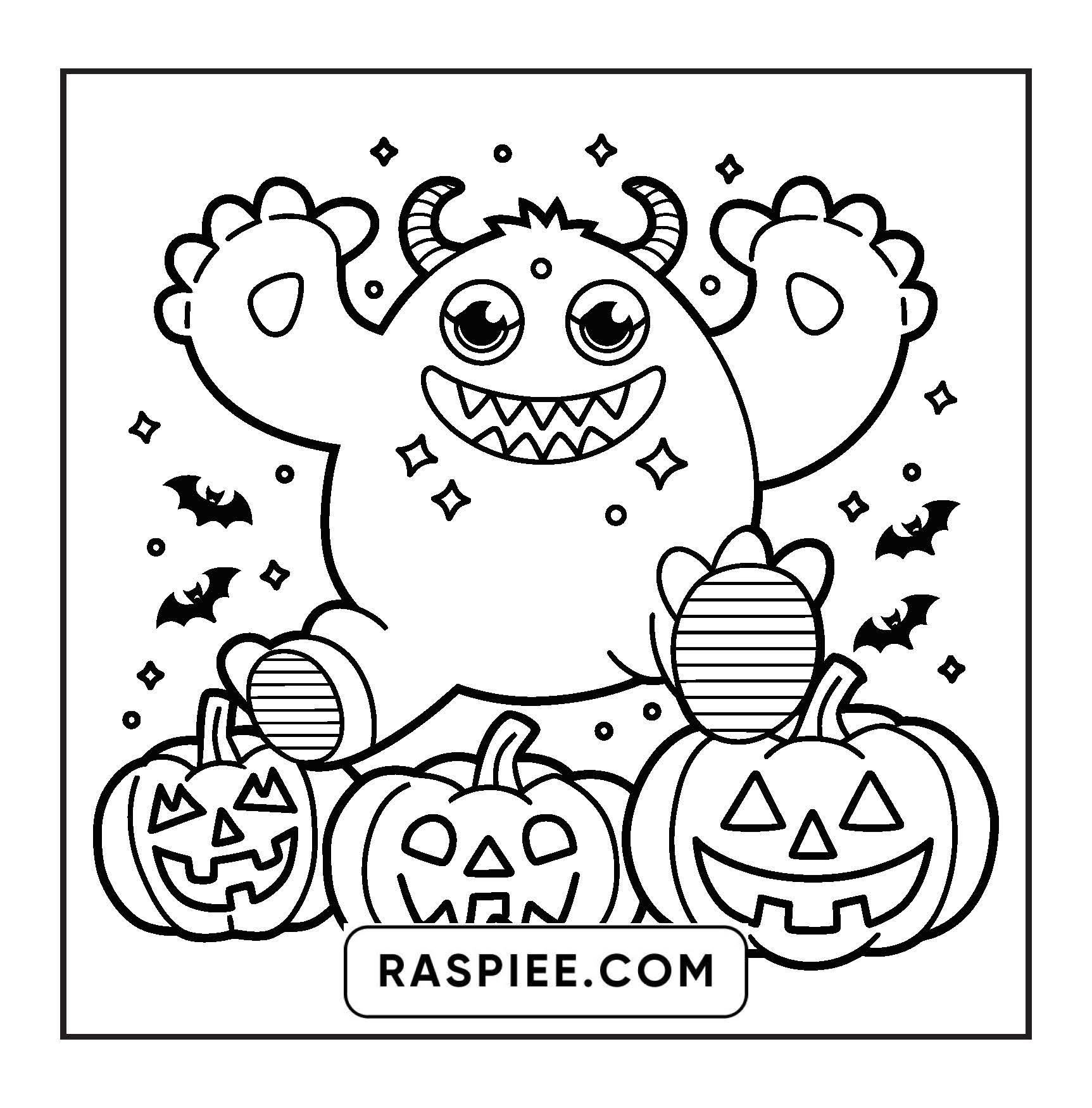 90 Bold and Easy Creepy Monster Coloring Pages