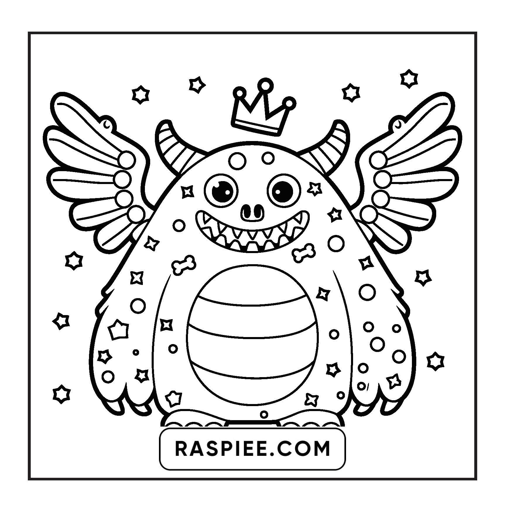 90 Bold and Easy Creepy Monster Coloring Pages