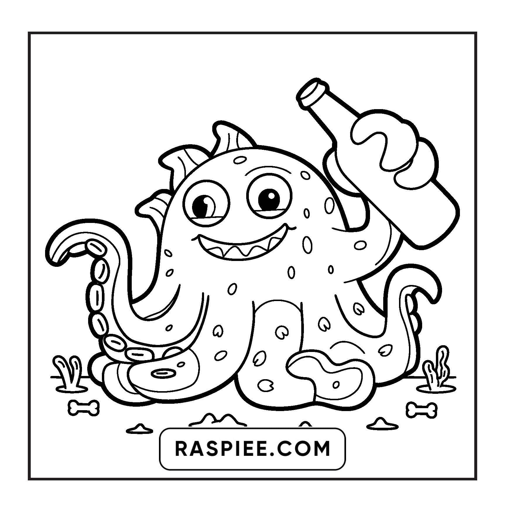 90 Bold and Easy Creepy Monster Coloring Pages