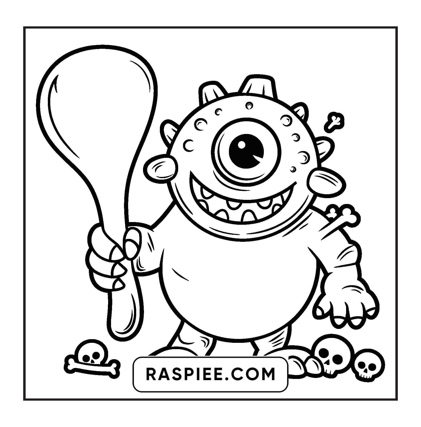 90 Bold and Easy Creepy Monster Coloring Pages