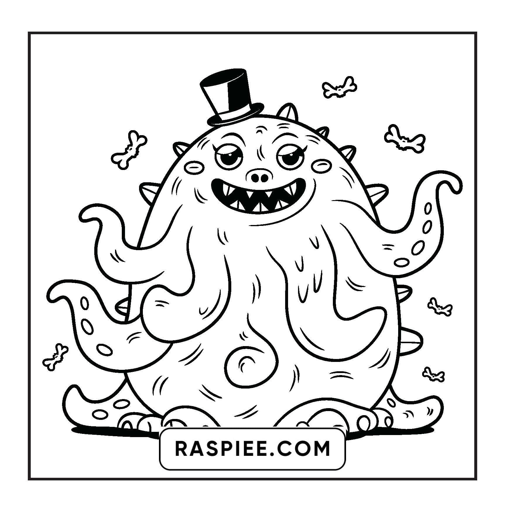 90 Bold and Easy Creepy Monster Coloring Pages