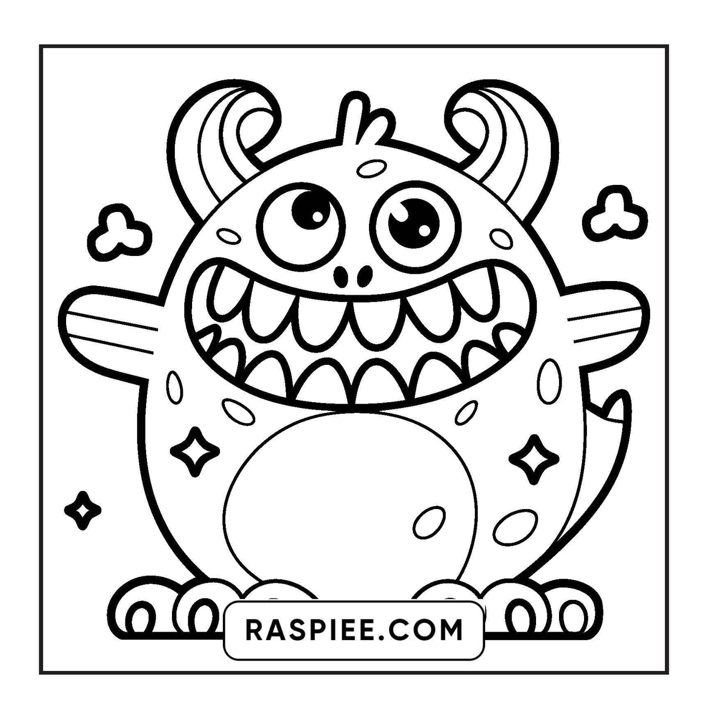90 Bold and Easy Creepy Monster Coloring Pages