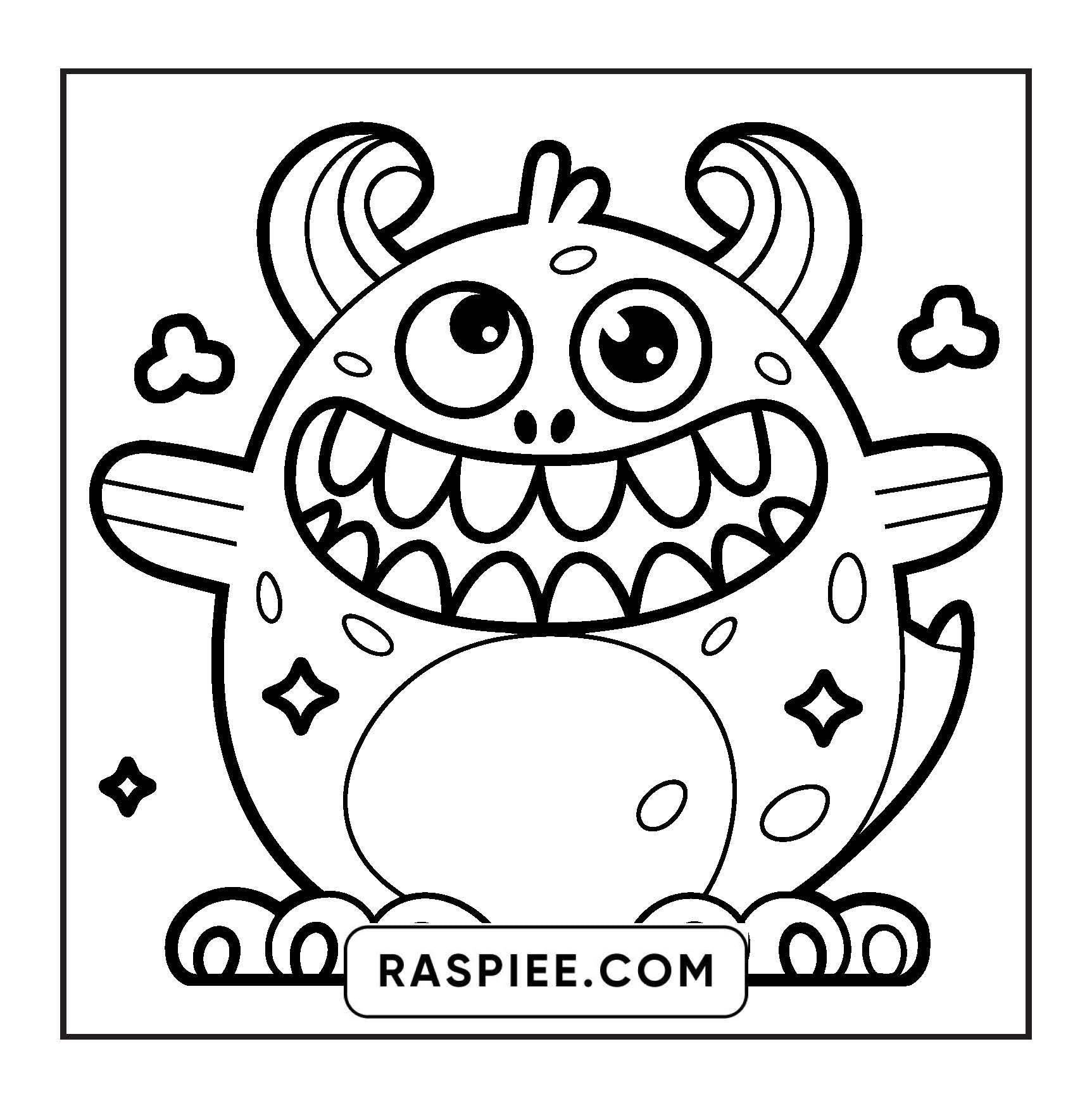 90 Bold and Easy Creepy Monster Coloring Pages