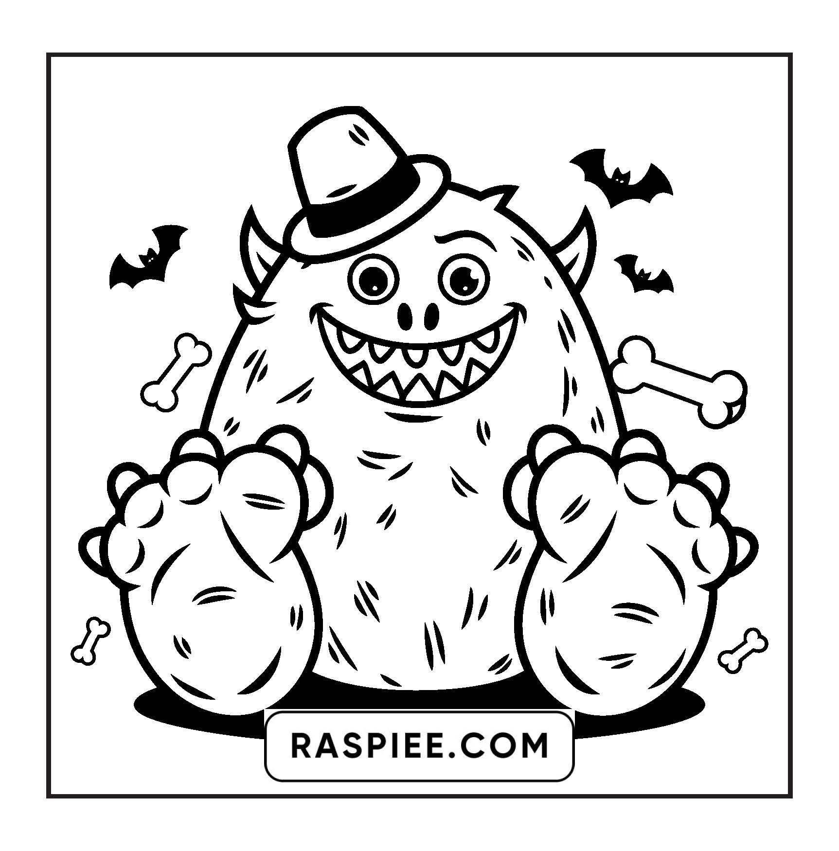90 Bold and Easy Creepy Monster Coloring Pages