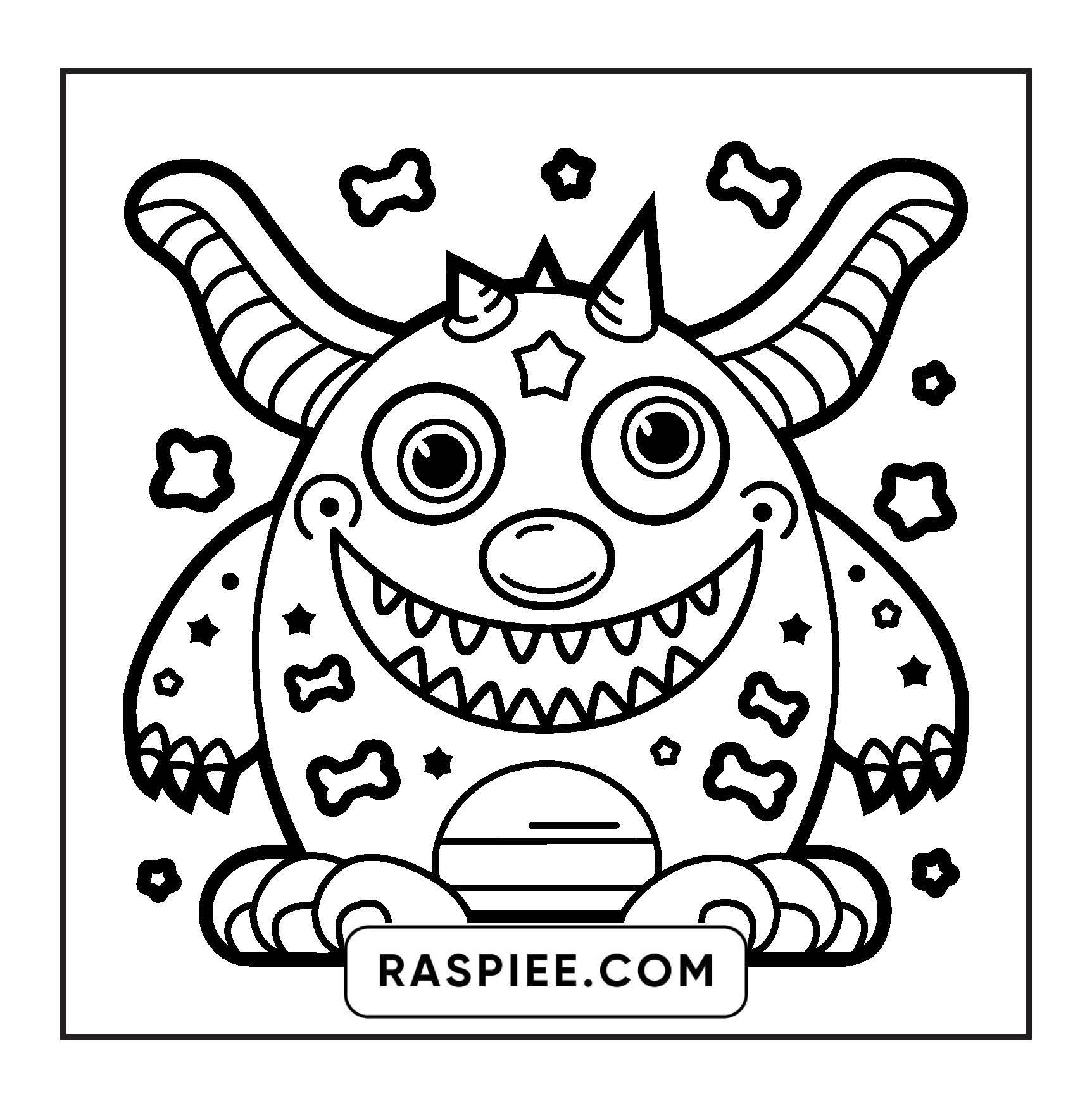 90 Bold and Easy Creepy Monster Coloring Pages