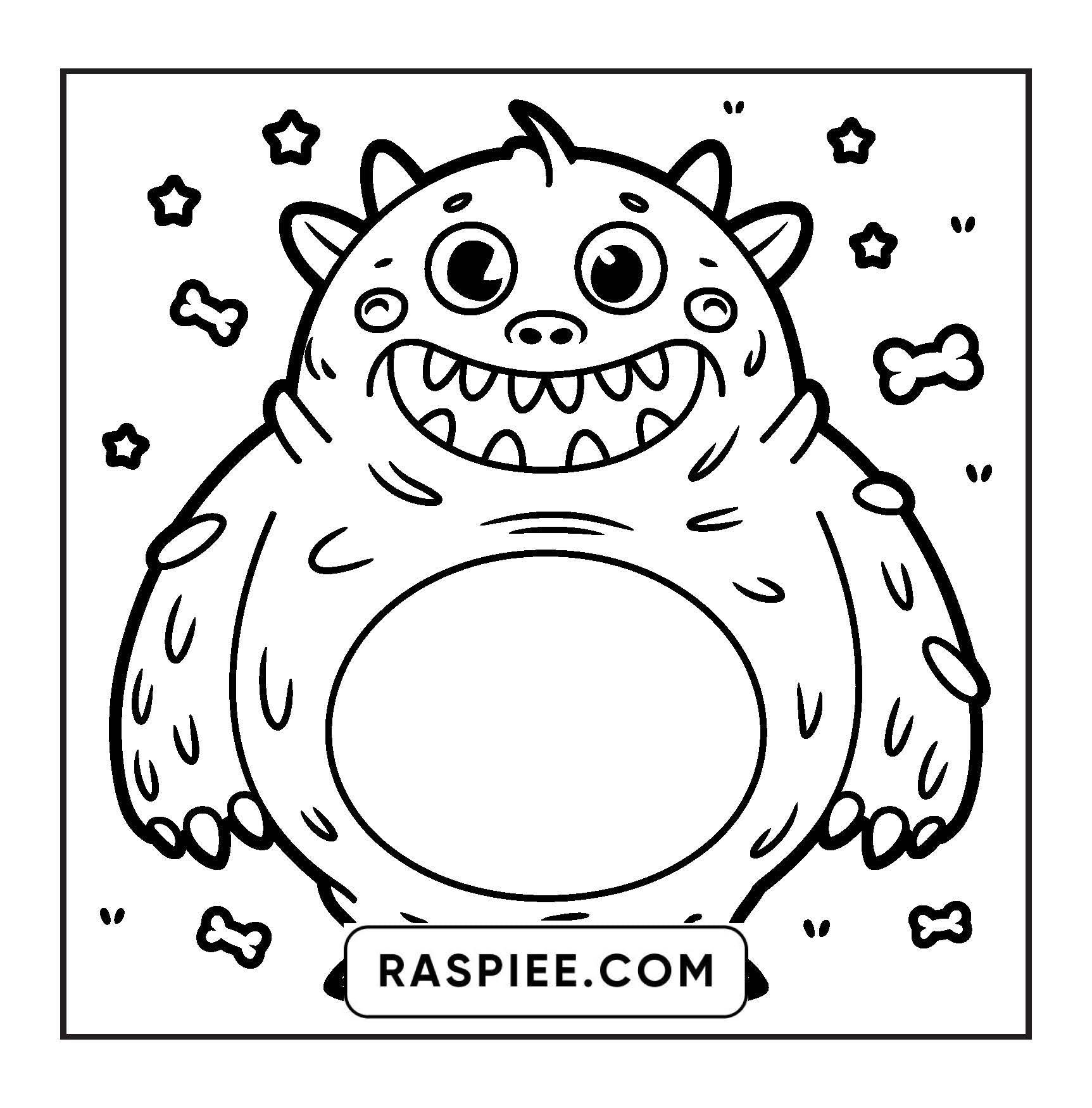 90 Bold and Easy Creepy Monster Coloring Pages
