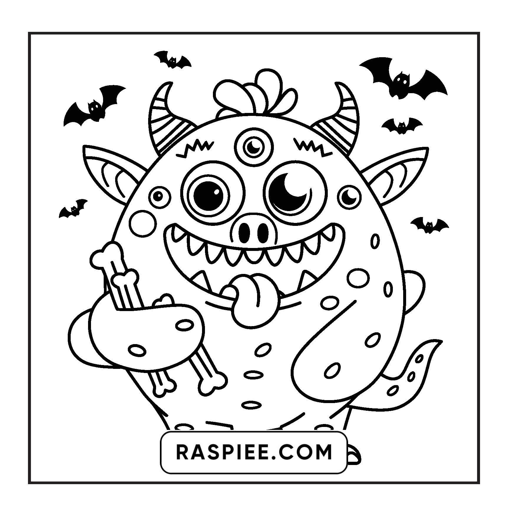 90 Bold and Easy Creepy Monster Coloring Pages