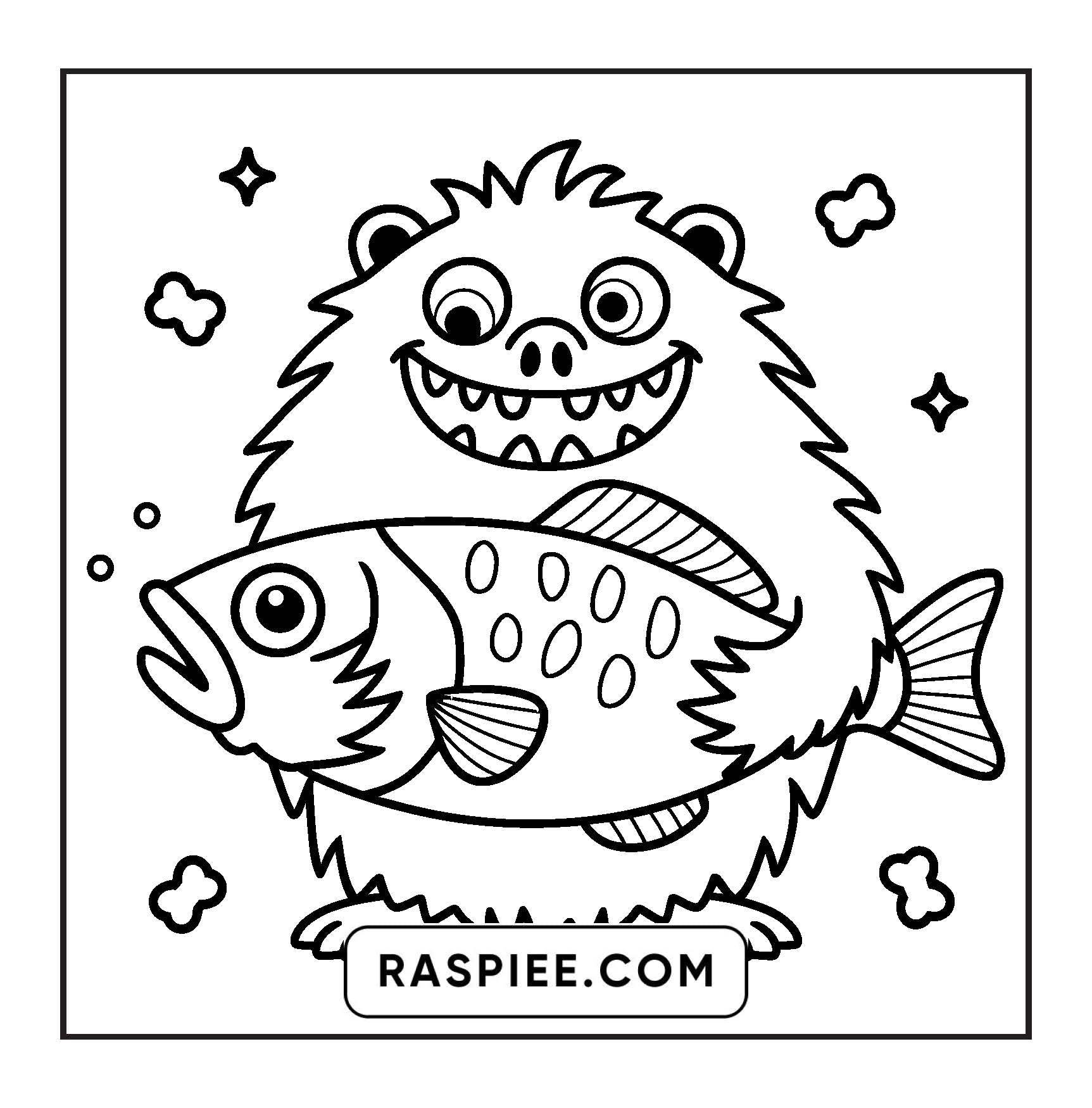 90 Bold and Easy Creepy Monster Coloring Pages