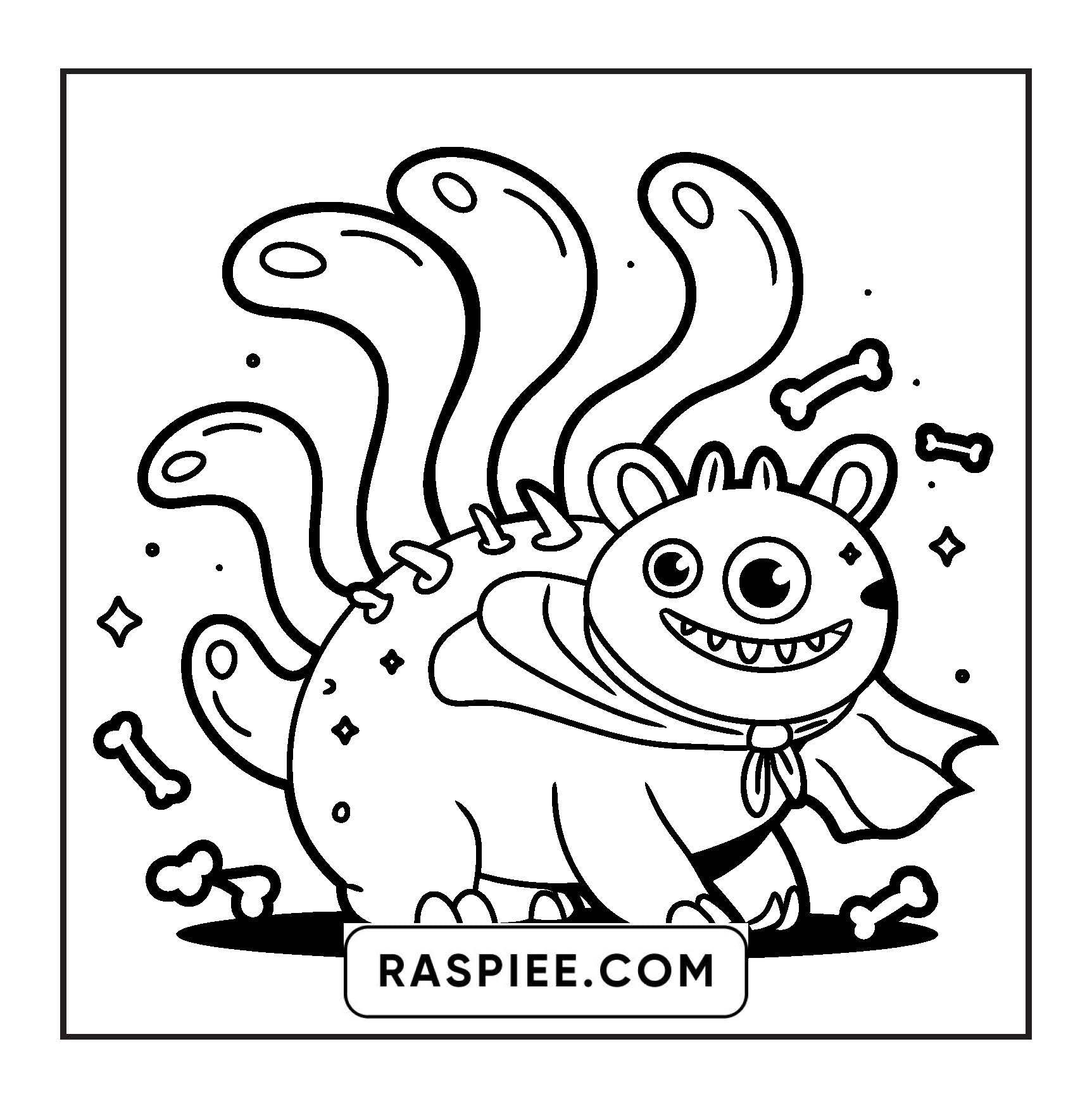 90 Bold and Easy Creepy Monster Coloring Pages