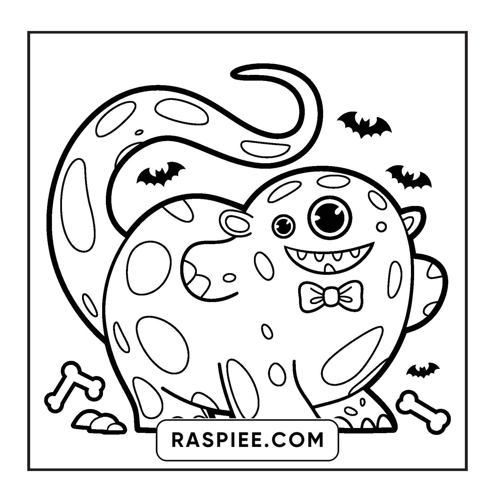 90 Bold and Easy Creepy Monster Coloring Pages