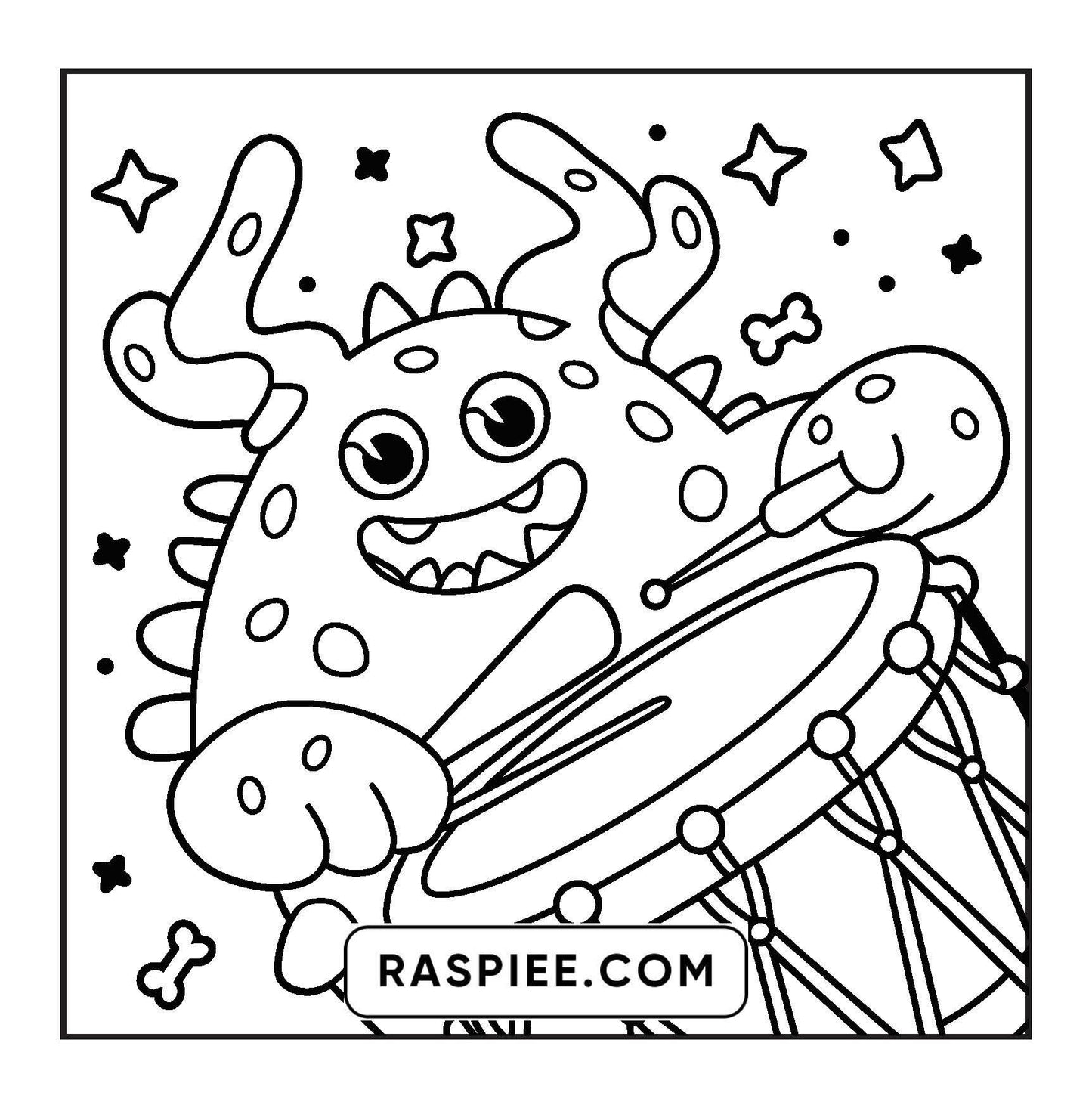 90 Bold and Easy Creepy Monster Coloring Pages