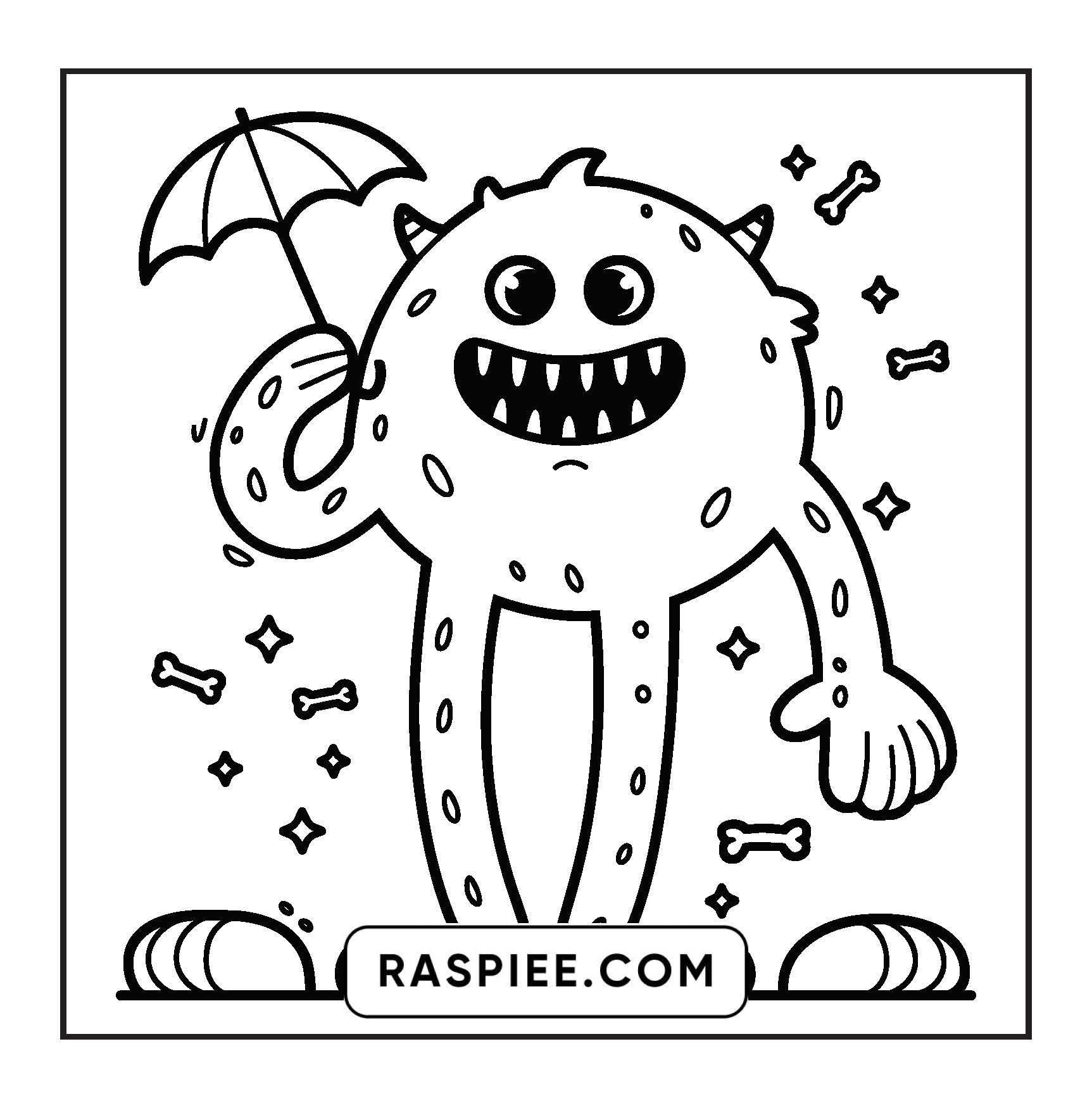 90 Bold and Easy Creepy Monster Coloring Pages