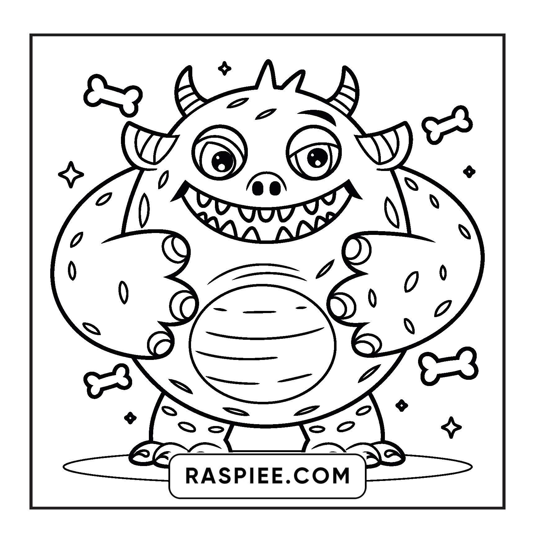 90 Bold and Easy Creepy Monster Coloring Pages