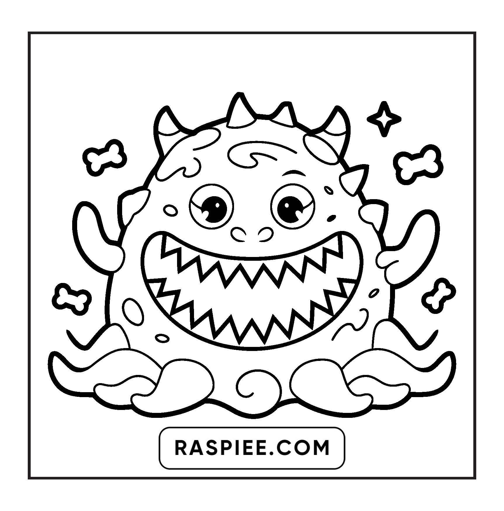 90 Bold and Easy Creepy Monster Coloring Pages