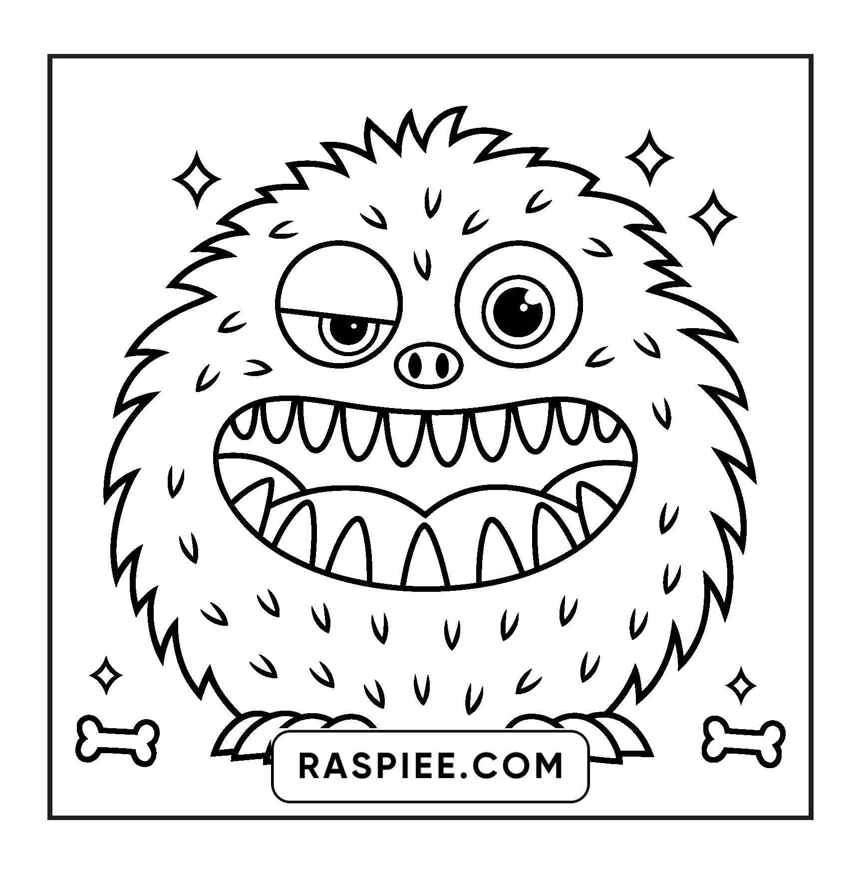 90 Bold and Easy Creepy Monster Coloring Pages