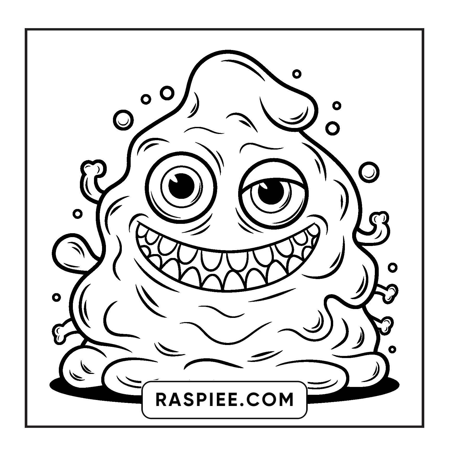 90 Bold and Easy Creepy Monster Coloring Pages