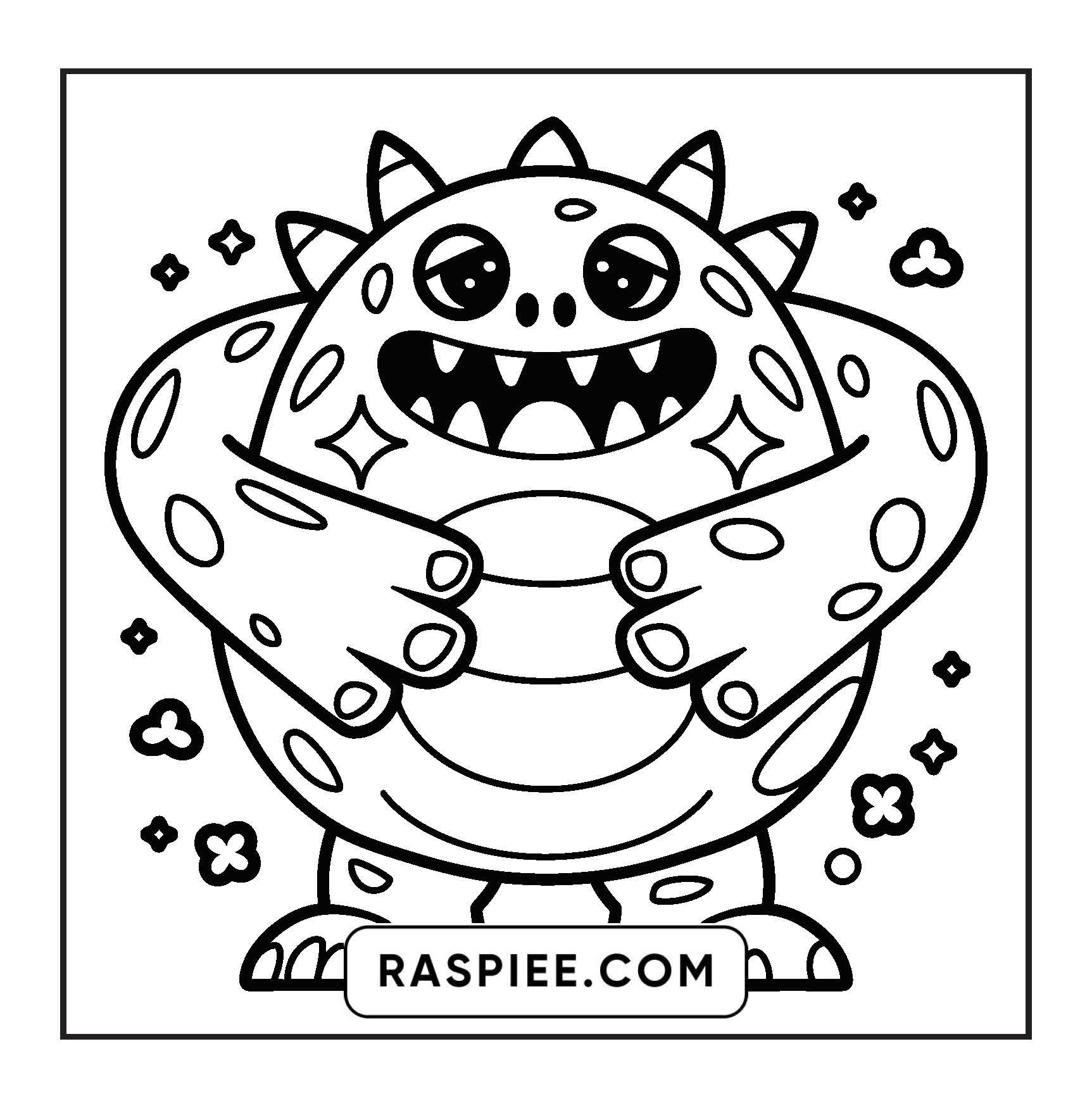 90 Bold and Easy Creepy Monster Coloring Pages