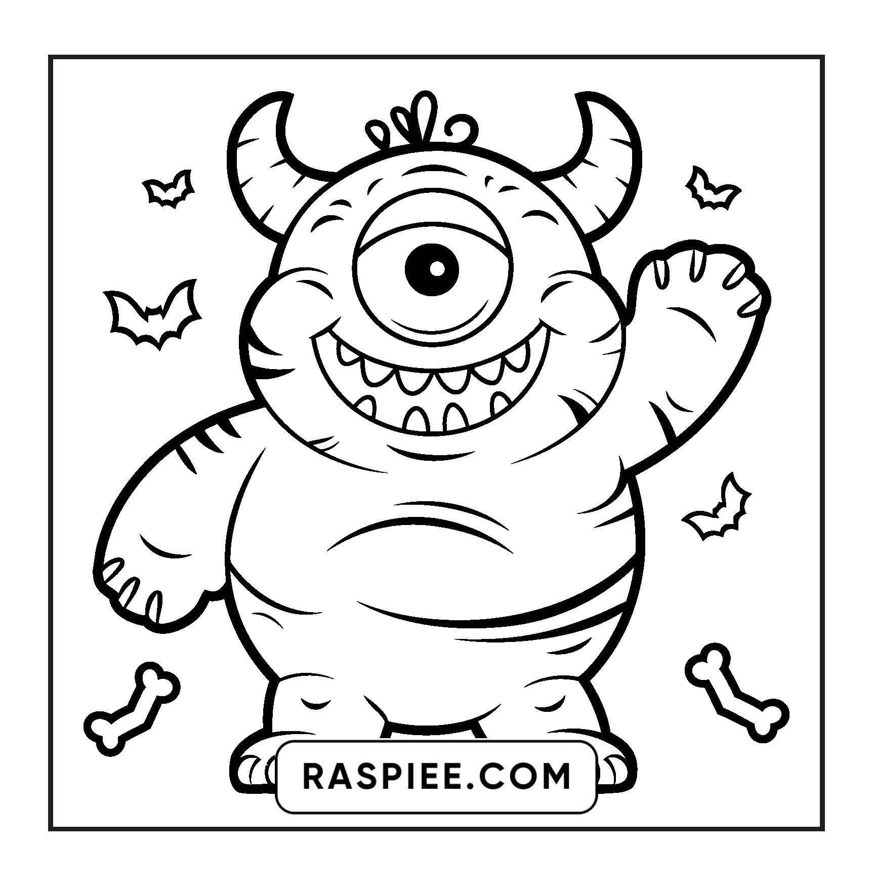 90 Bold and Easy Creepy Monster Coloring Pages