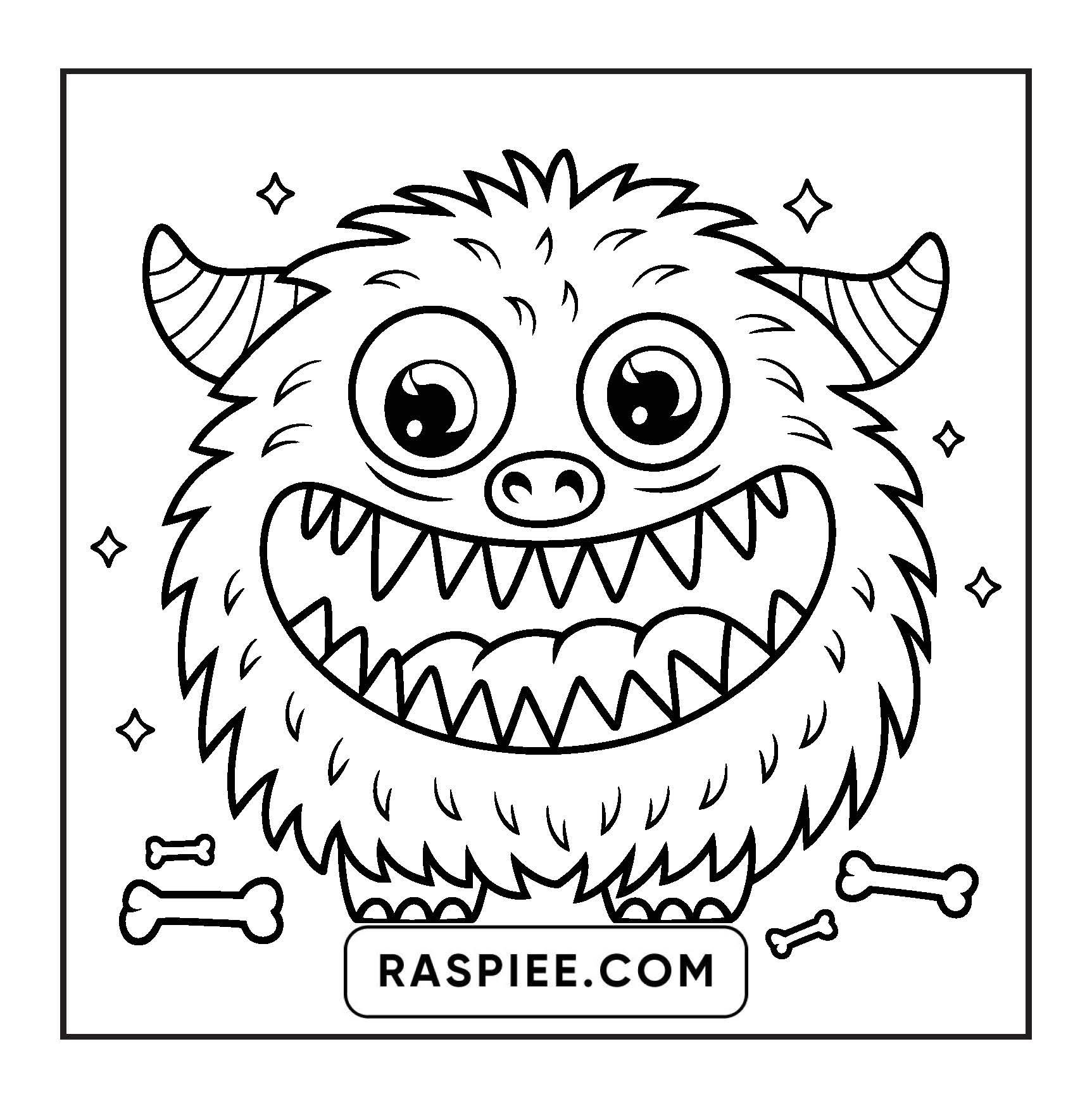 90 Bold and Easy Creepy Monster Coloring Pages