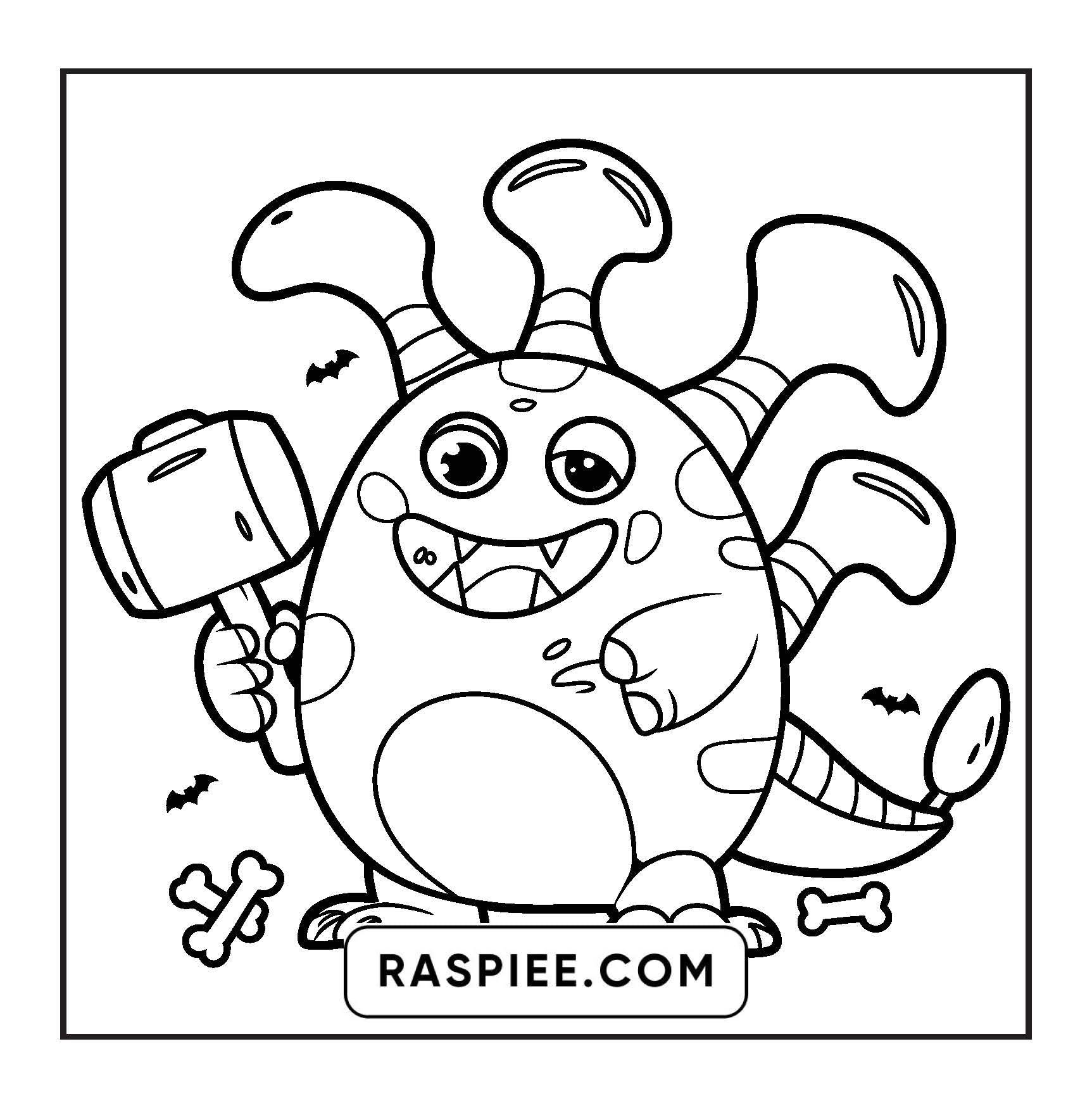 90 Bold and Easy Creepy Monster Coloring Pages