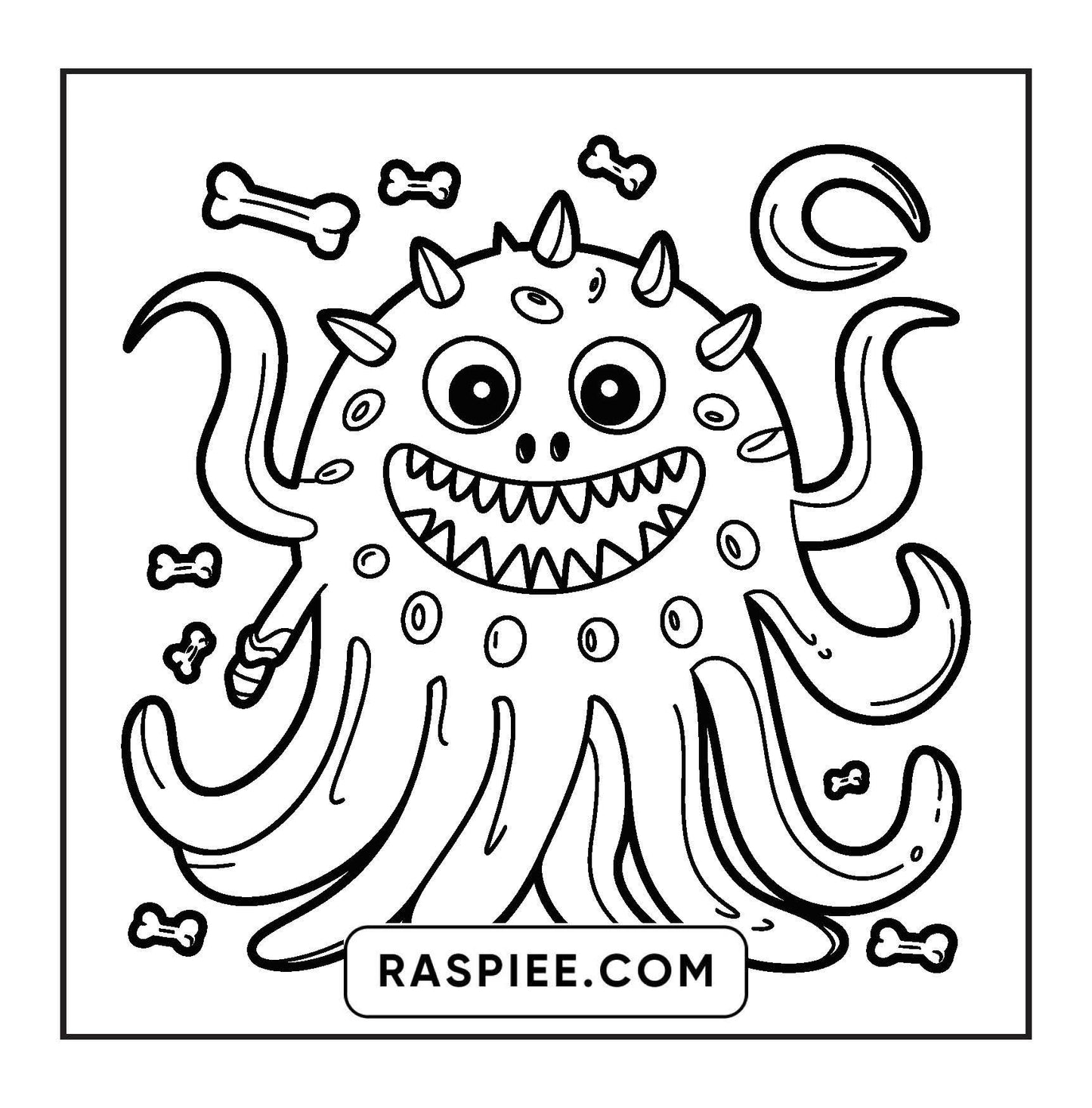 90 Bold and Easy Creepy Monster Coloring Pages